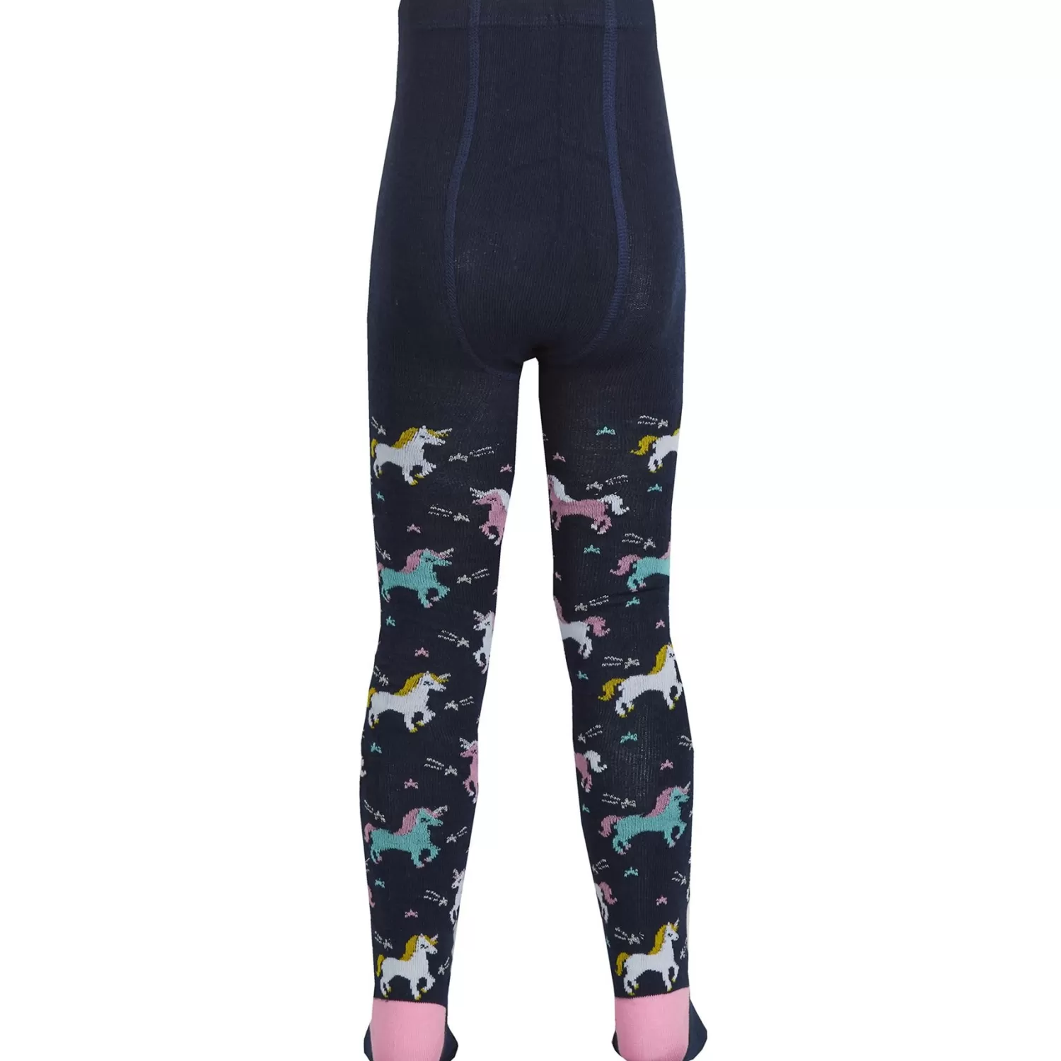 Kids * 2 Pairs Girls Unicorn Cotton Rich Tights