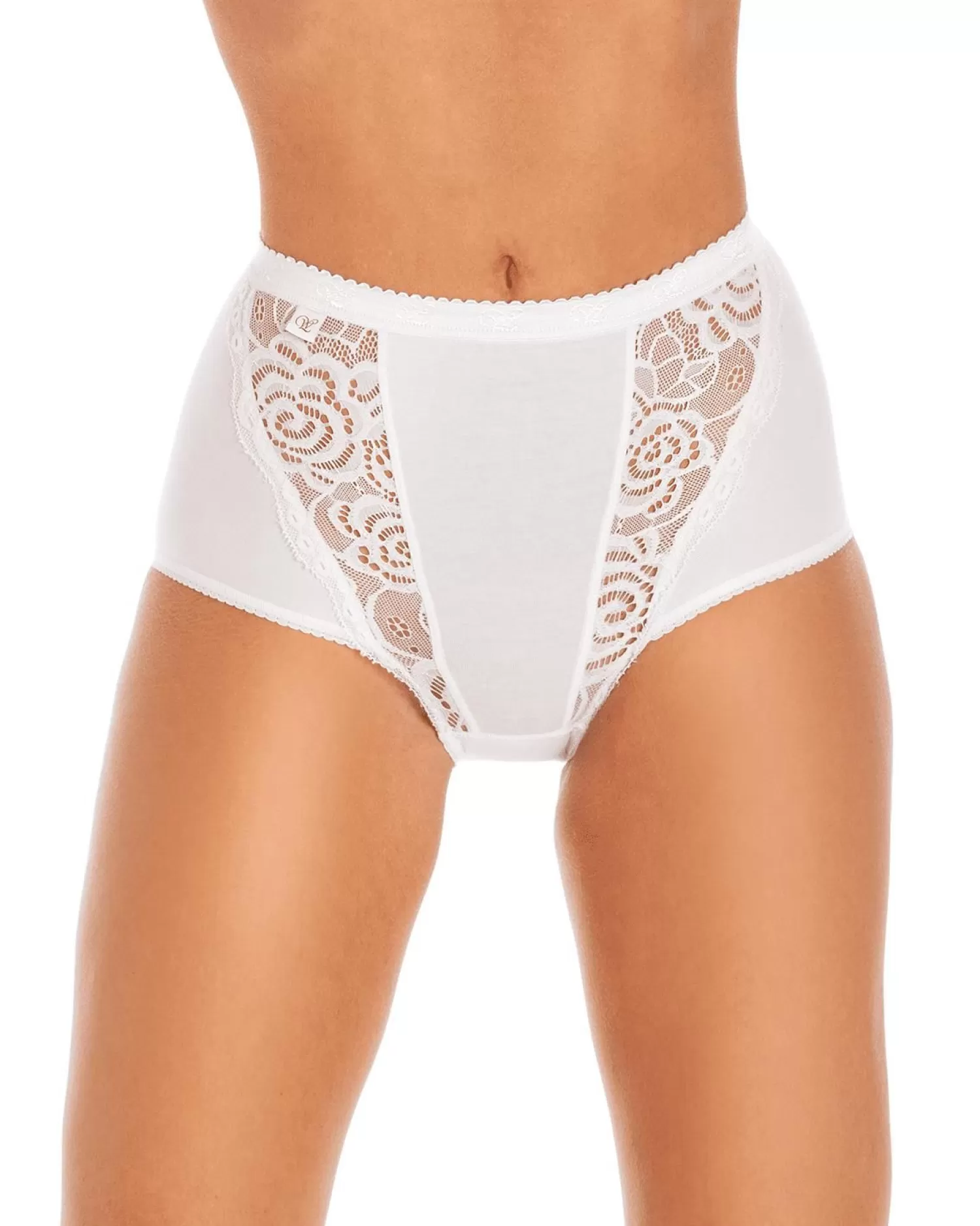Wysteria Lane Knickers | 3 Pairs Maxi Lace Brief - White