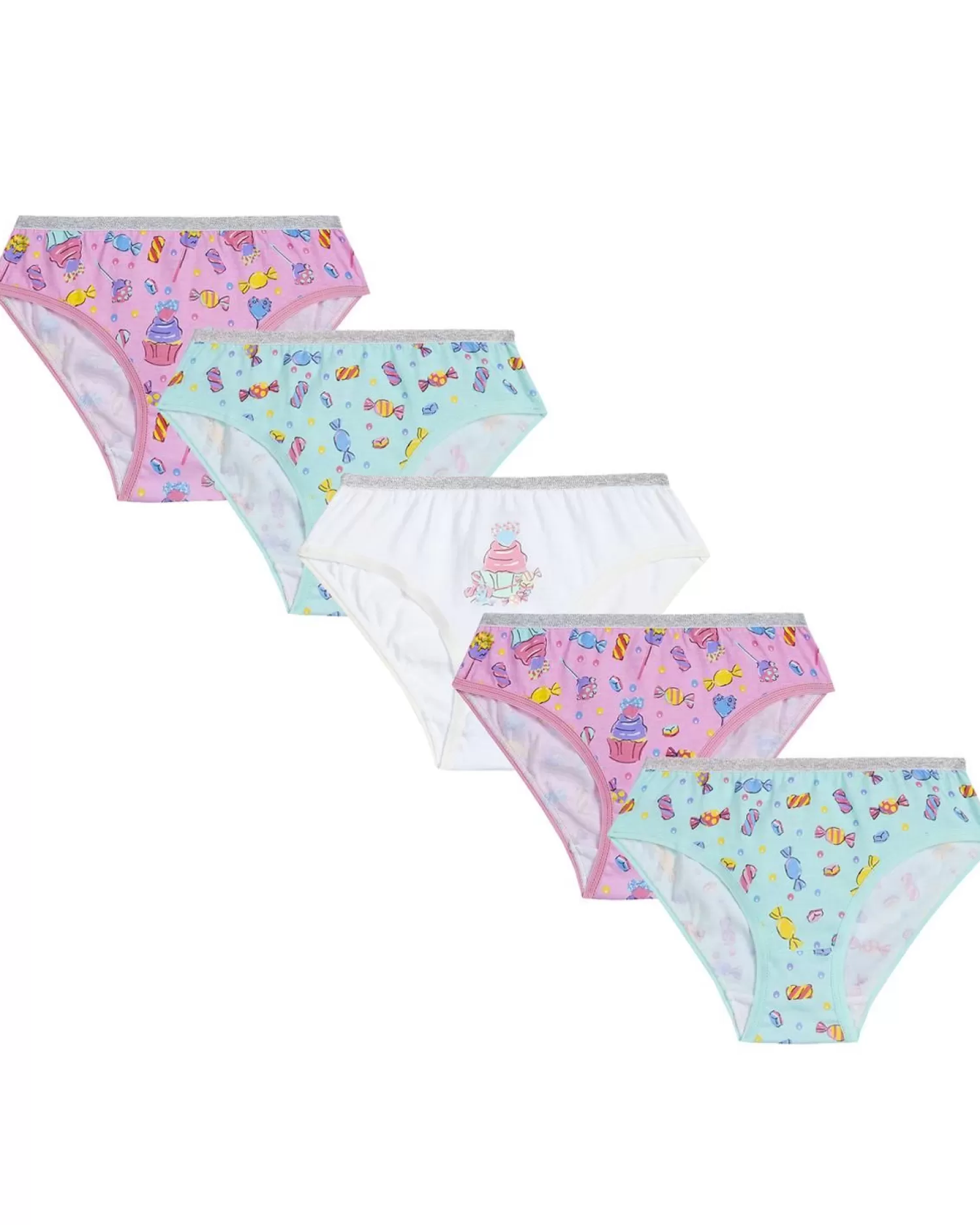 Kids 4Kidz 5 Pairs Girls Sweets Cotton Knickers