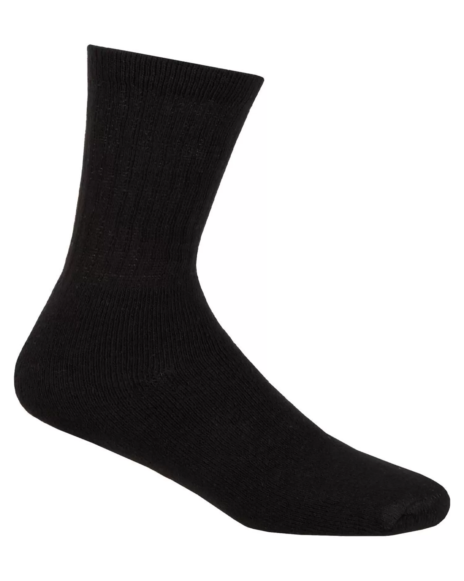 Kids Pro-Tonic 6 Pairs Kids Cotton Rich Crew Sport Socks - Black