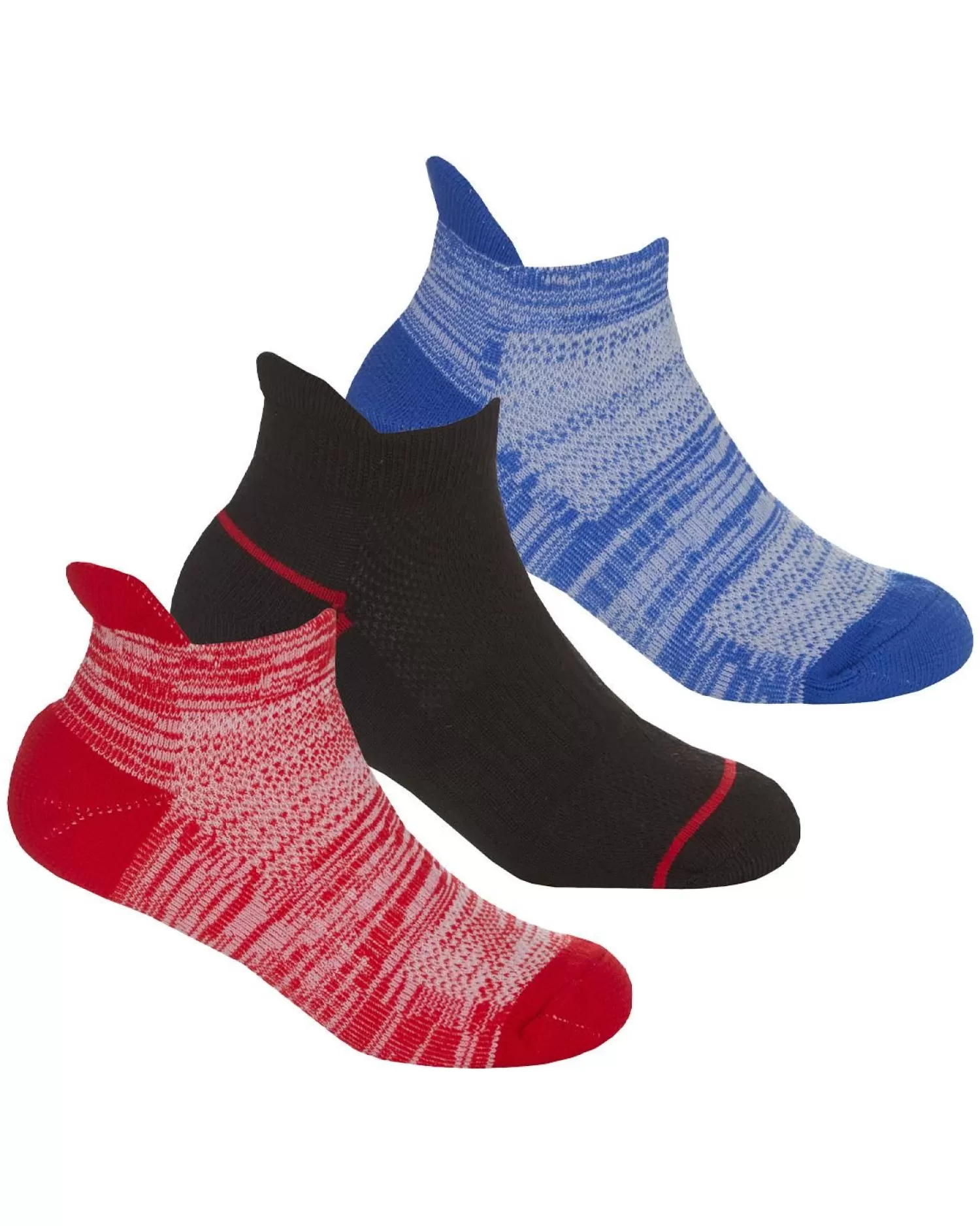 Kids RedTag 6 Pairs Kids Sport Trainer Socks - Red/Green