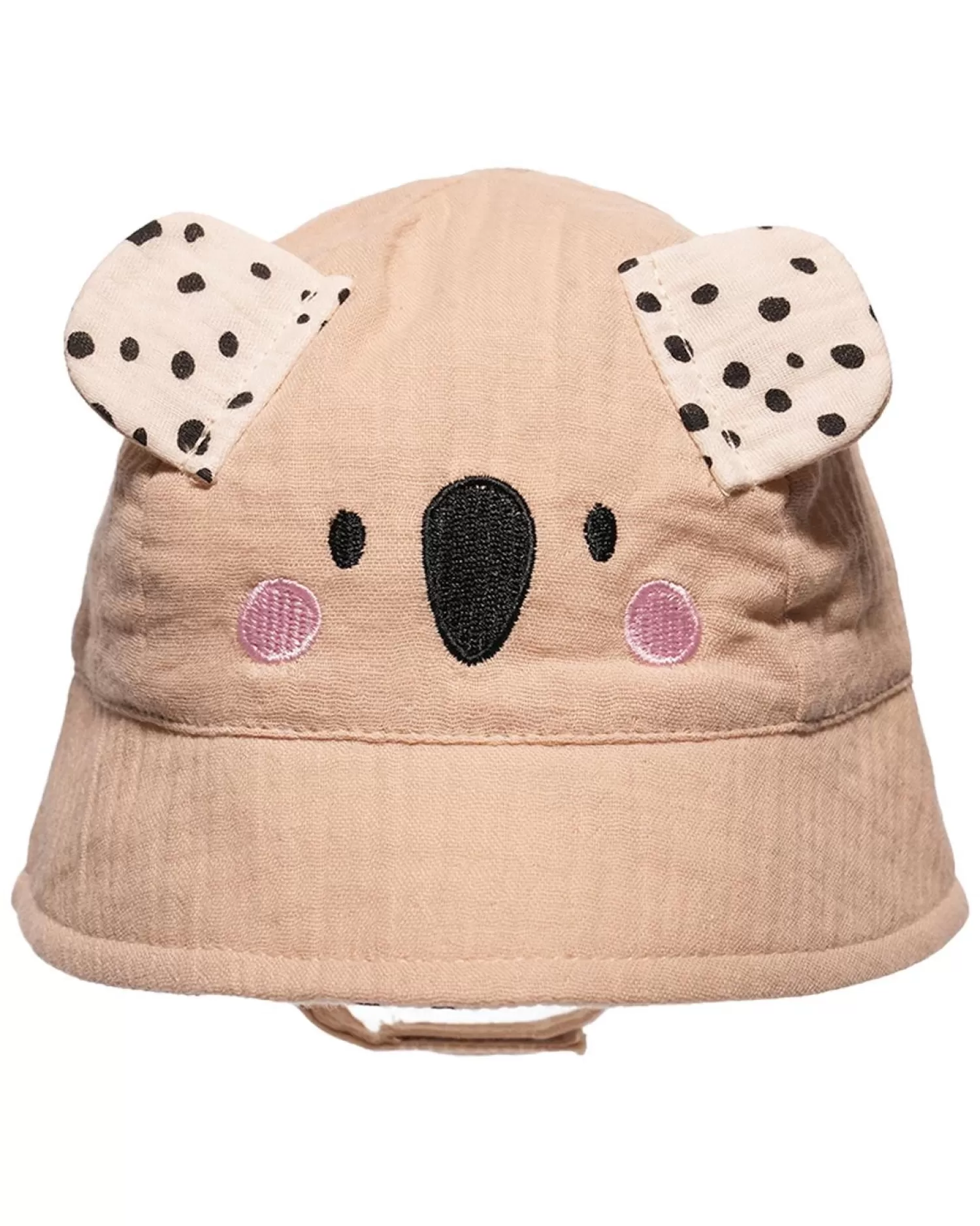 Kids Snuggle Shop Baby Cotton Bucket Hat - Beige Bear