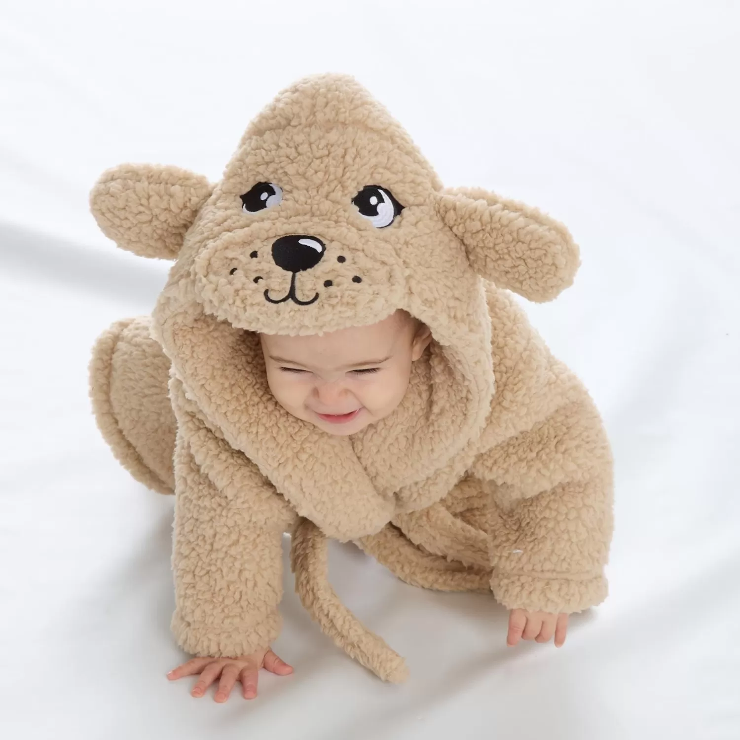 Kids Babytown Baby Puppy Sherpa Fleece Dressing Gown