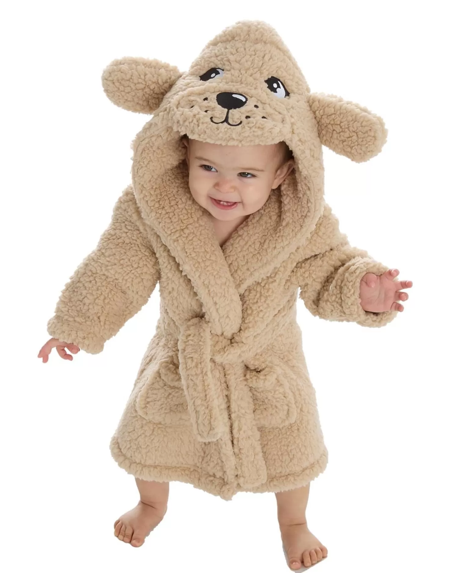 Kids Babytown Baby Puppy Sherpa Fleece Dressing Gown