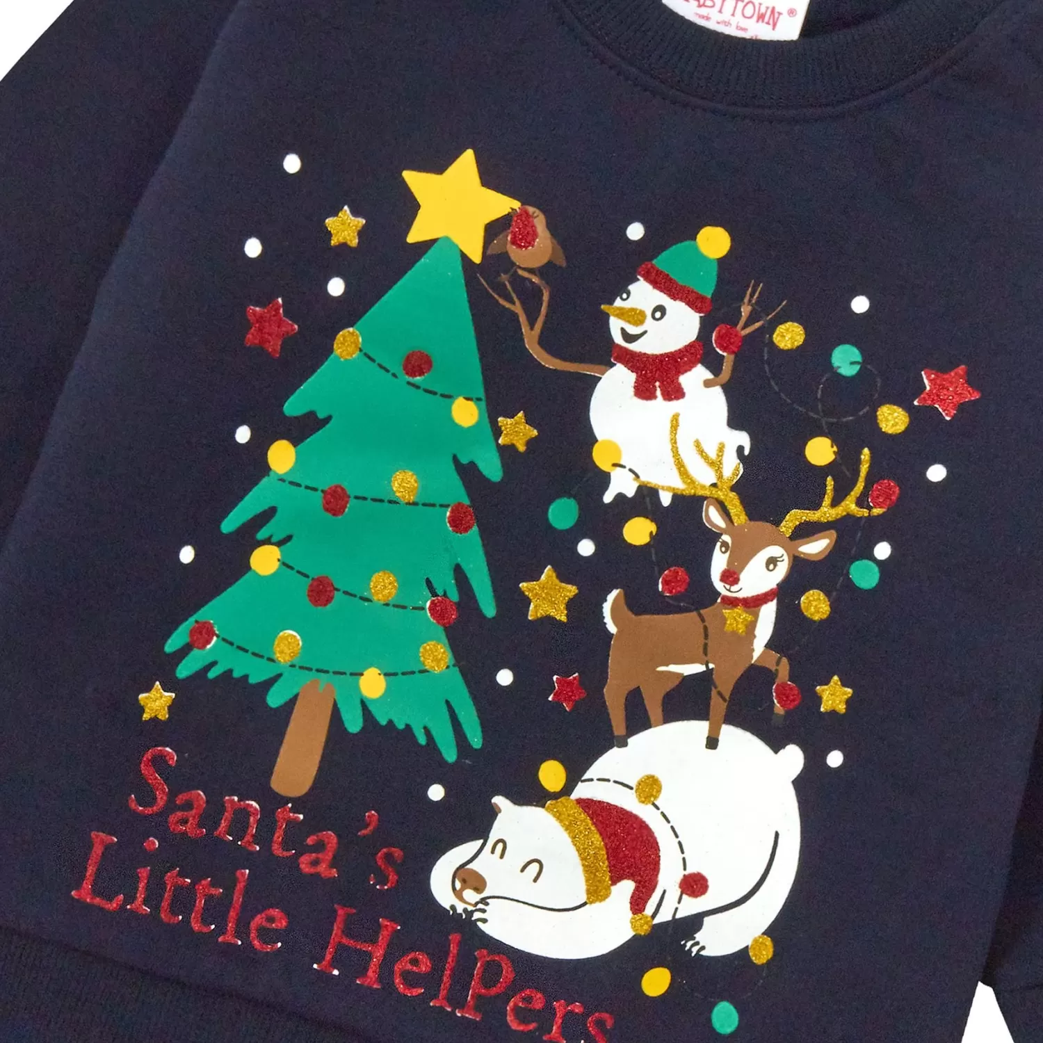 Kids Babytown Baby Santa's Little Helpers Christmas Jumper