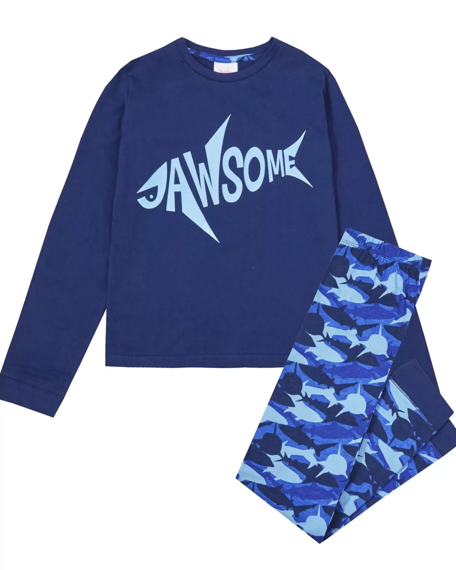 Kids 4Kidz Boys Jawsome Shark Long Pyjamas