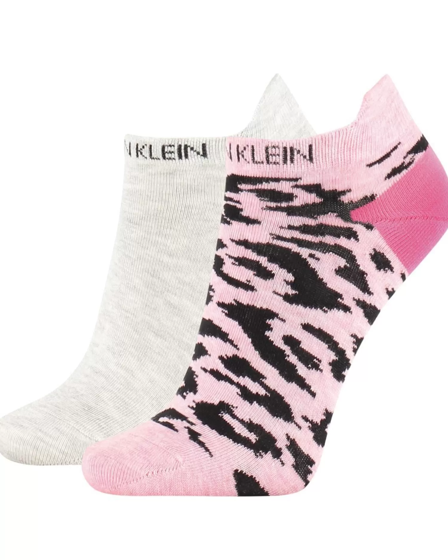 Calvin Klein Socks | Womens 2 Pack Leopard Trainer Socks - Pink Combo