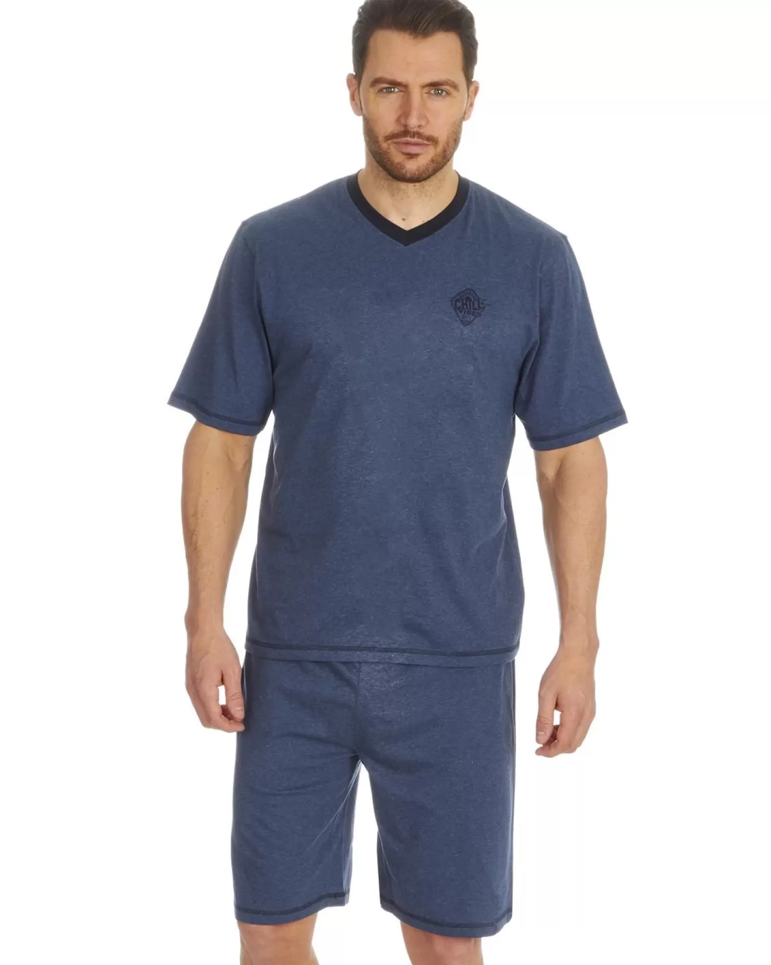 Men Cargo Bay Jersey Pyjamas - Denim