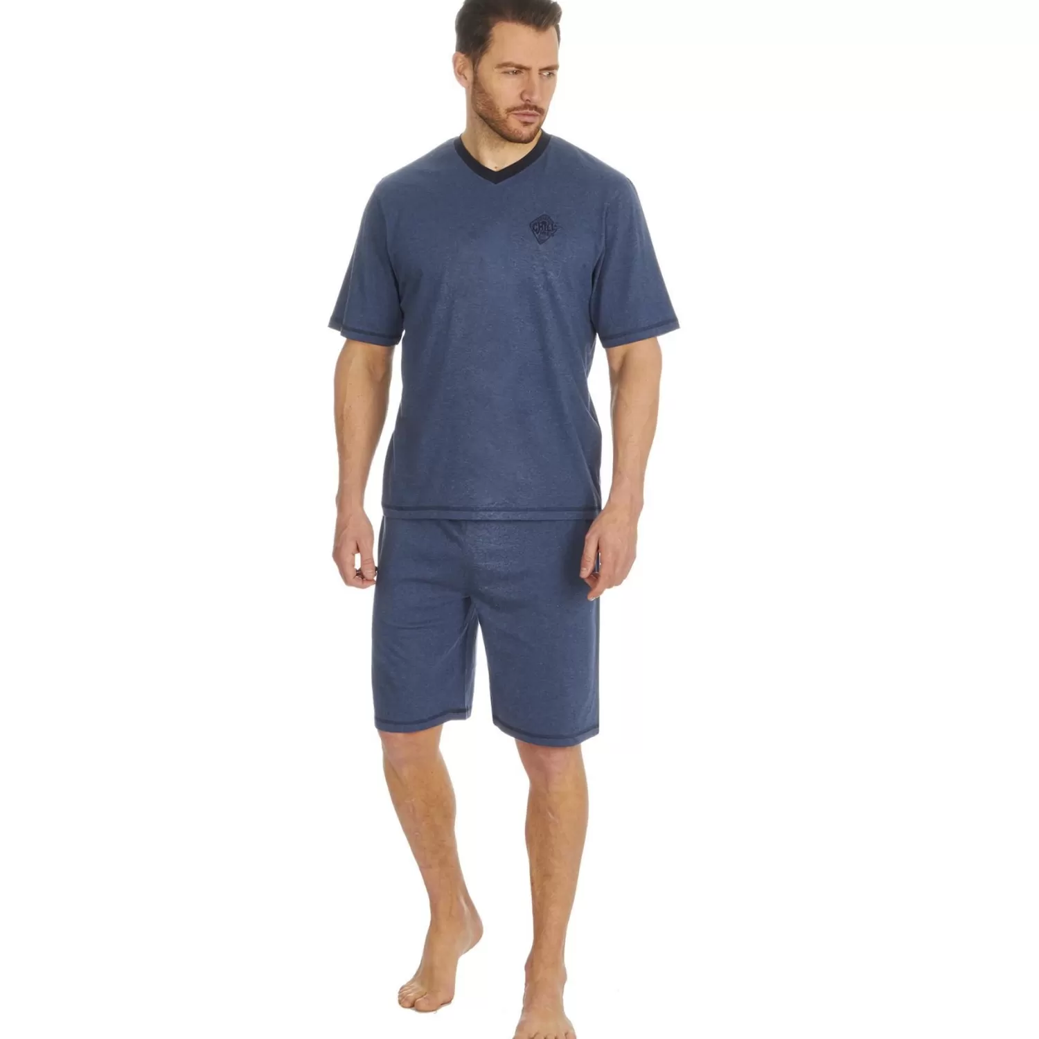 Men Cargo Bay Jersey Pyjamas - Denim