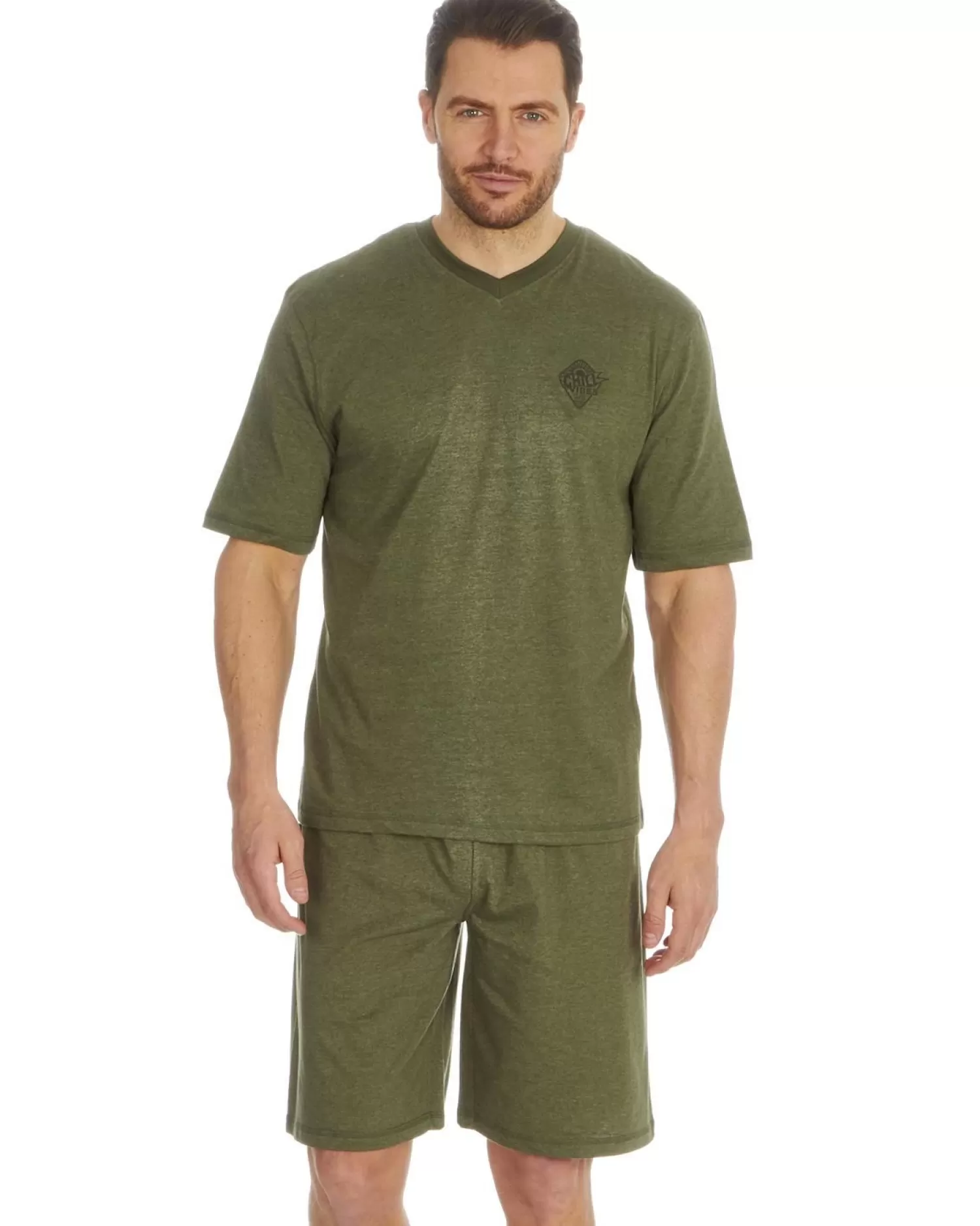 Men Cargo Bay Jersey Pyjamas - Khaki