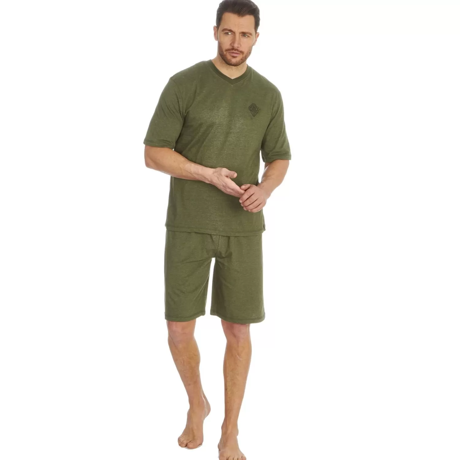 Men Cargo Bay Jersey Pyjamas - Khaki