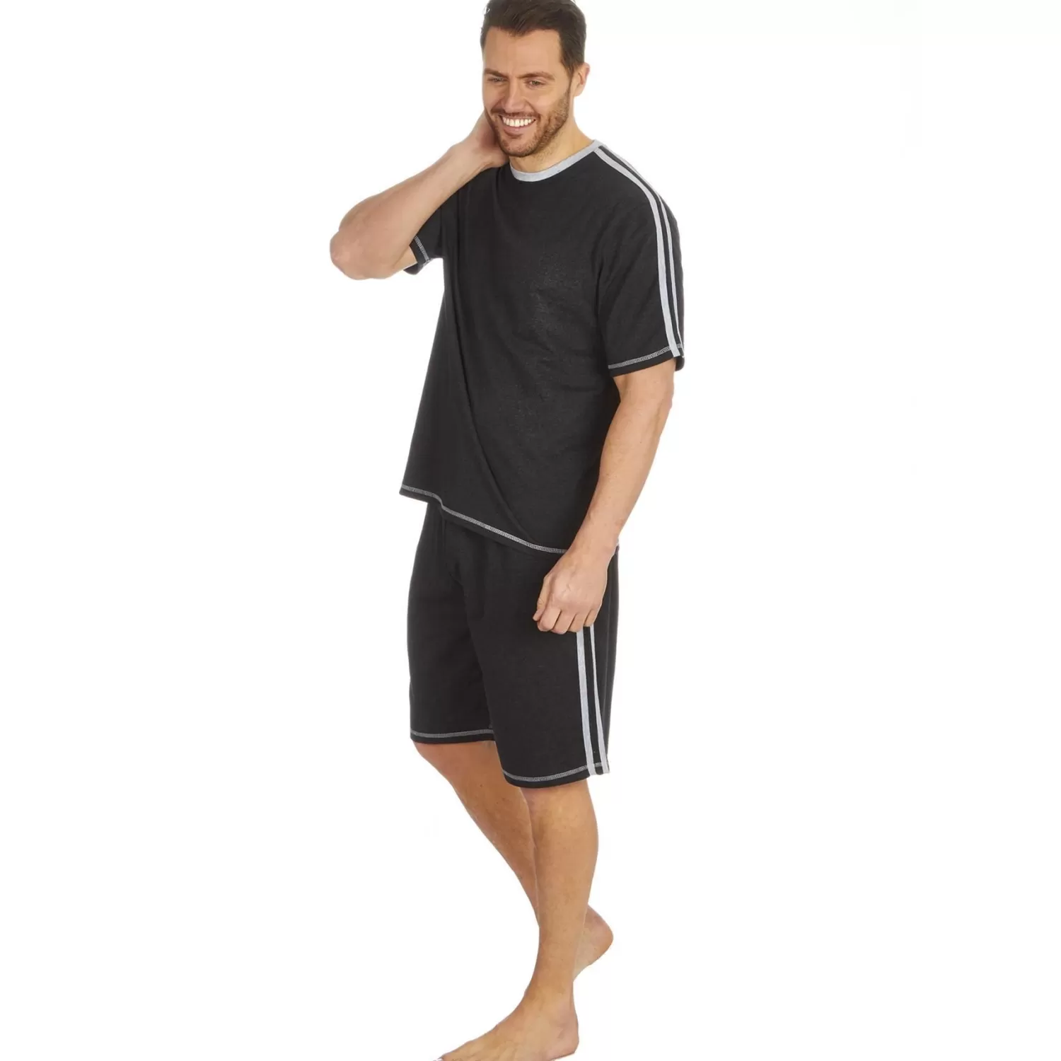 Men Cargo Bay Jersey Short Pyjamas - Grey