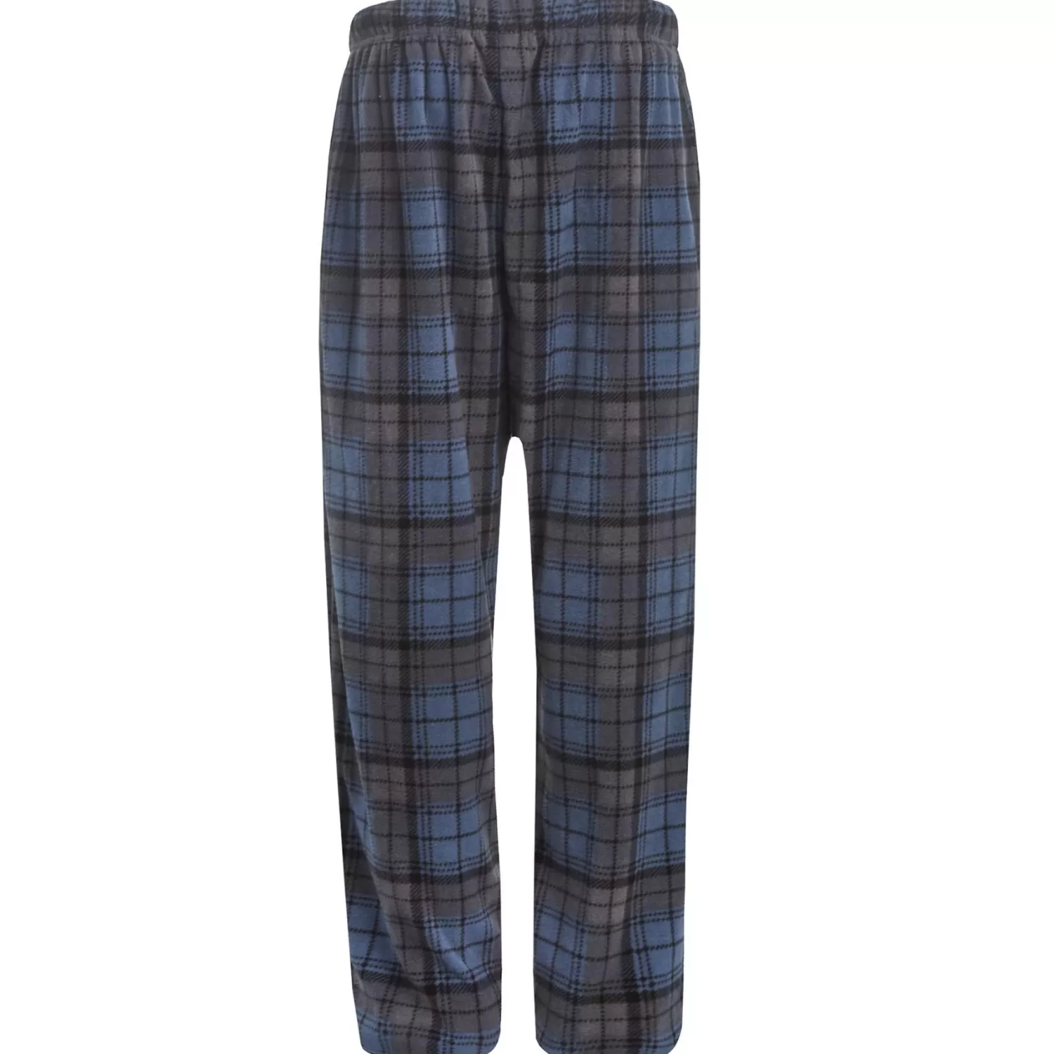 Men Cargo Bay Microfleece Check Lounge Pants - Denim