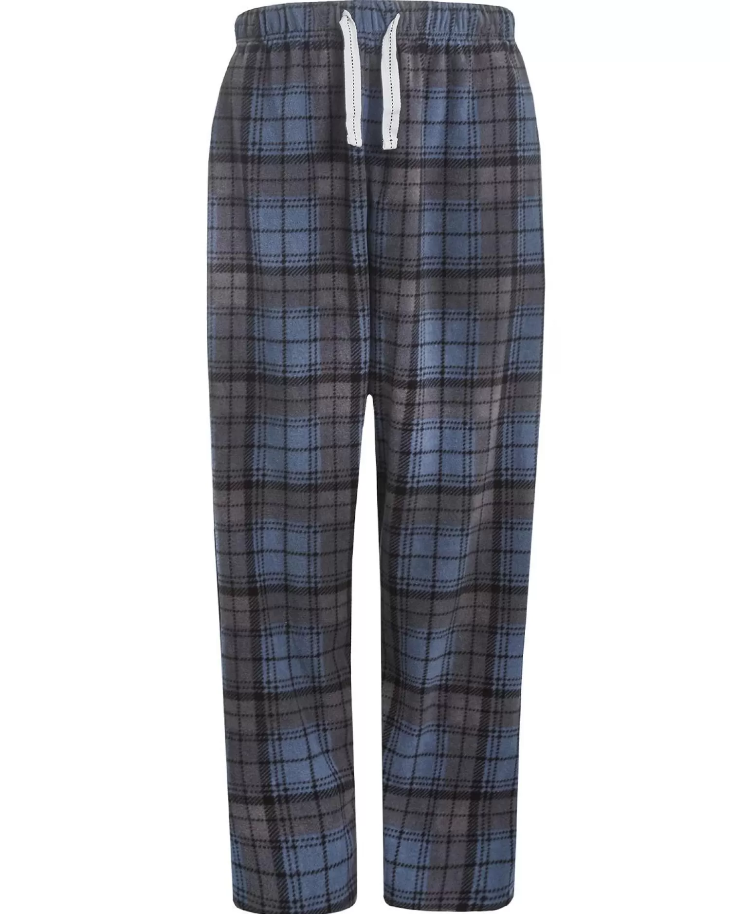 Men Cargo Bay Microfleece Check Lounge Pants - Denim