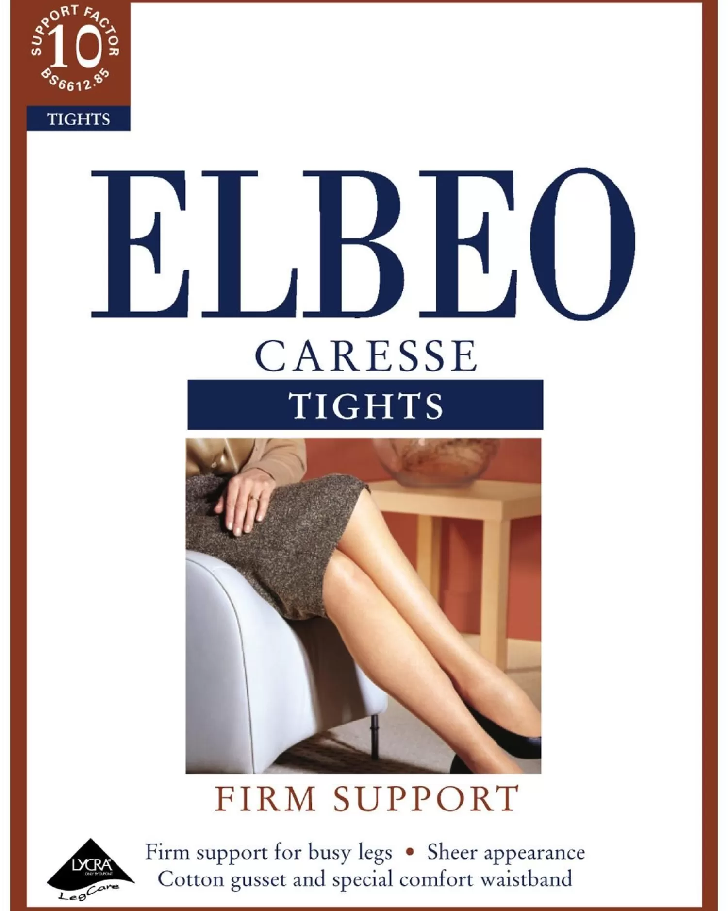 Elbeo Tights | Caresse Firm Support Tights - Barely Black