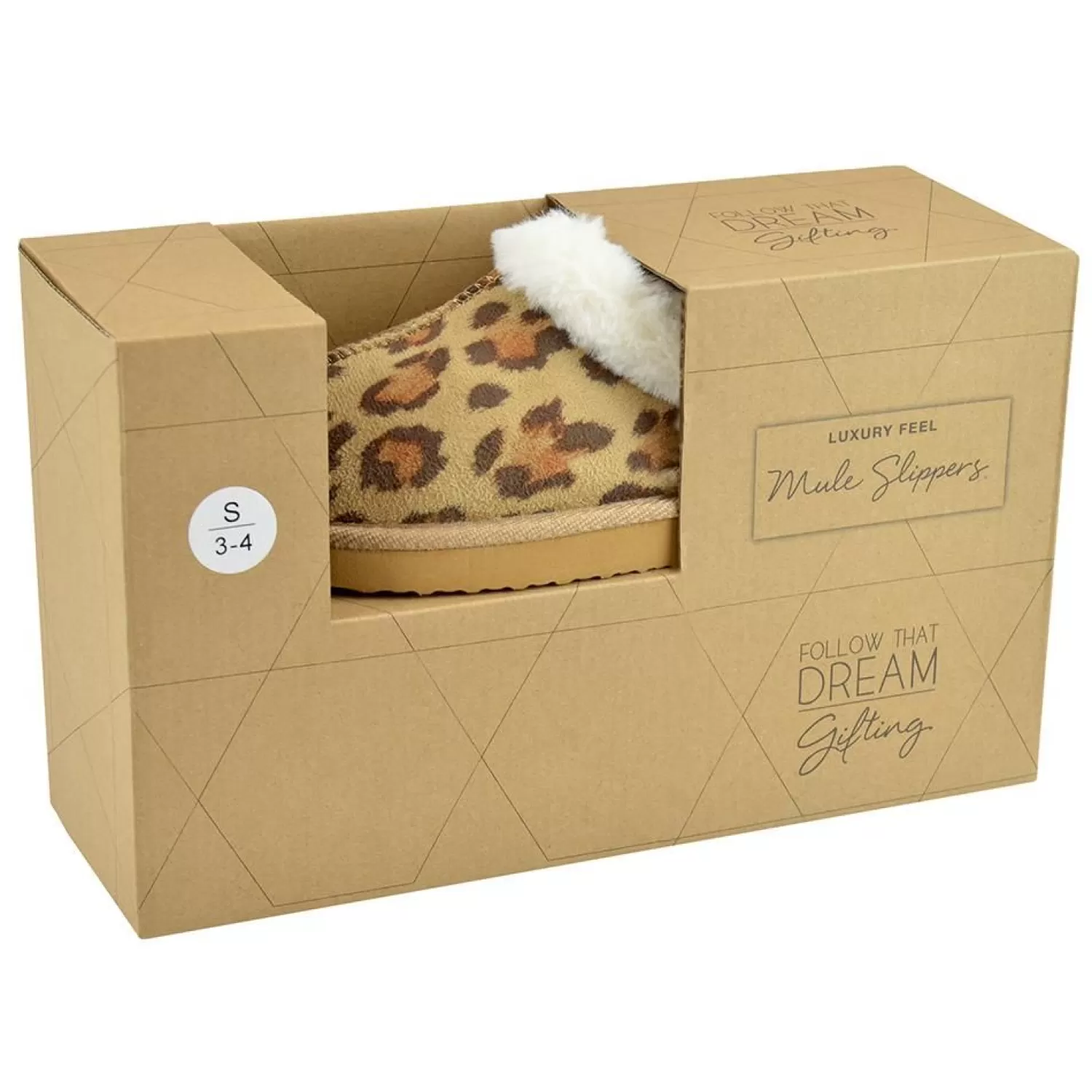 Follow That Dream Slippers | Faux Fur Lined Slippers - Leopard