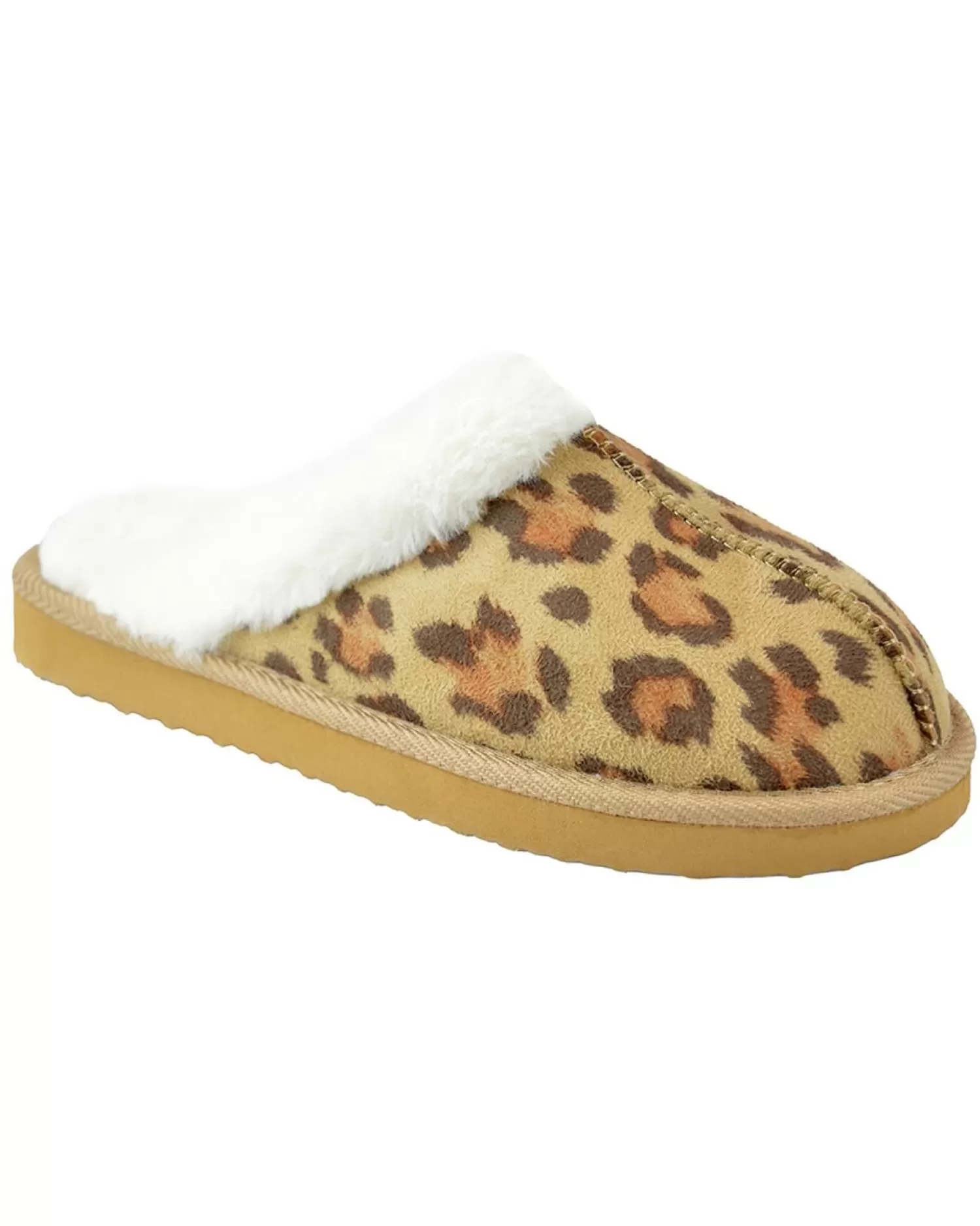 Follow That Dream Slippers | Faux Fur Lined Slippers - Leopard