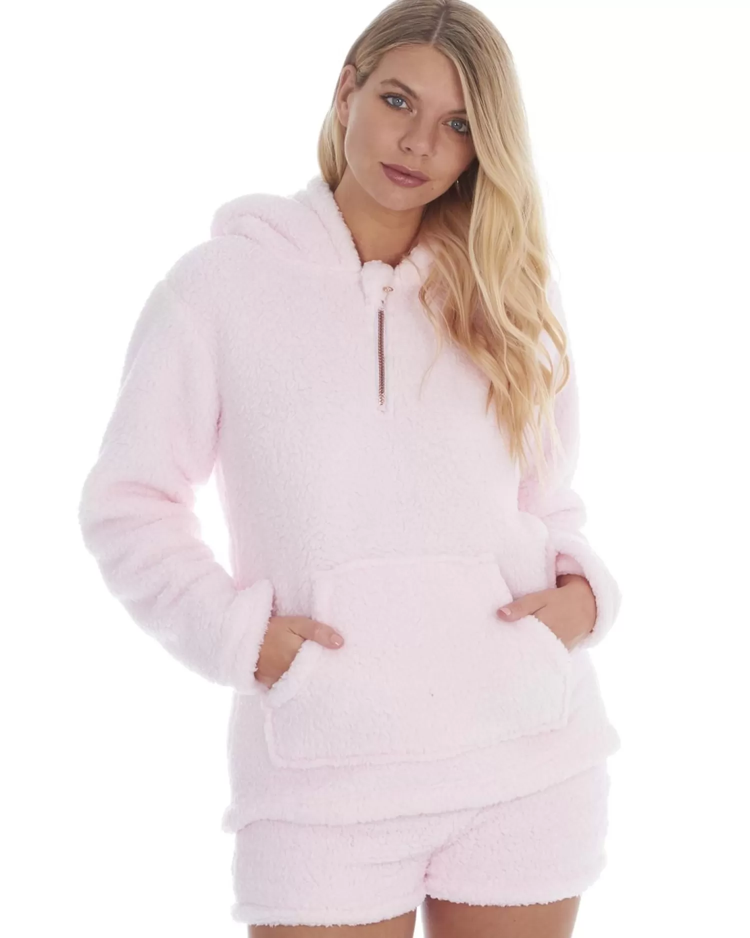 Forever Dreaming Loungewear | Borg Hoodie - Pink