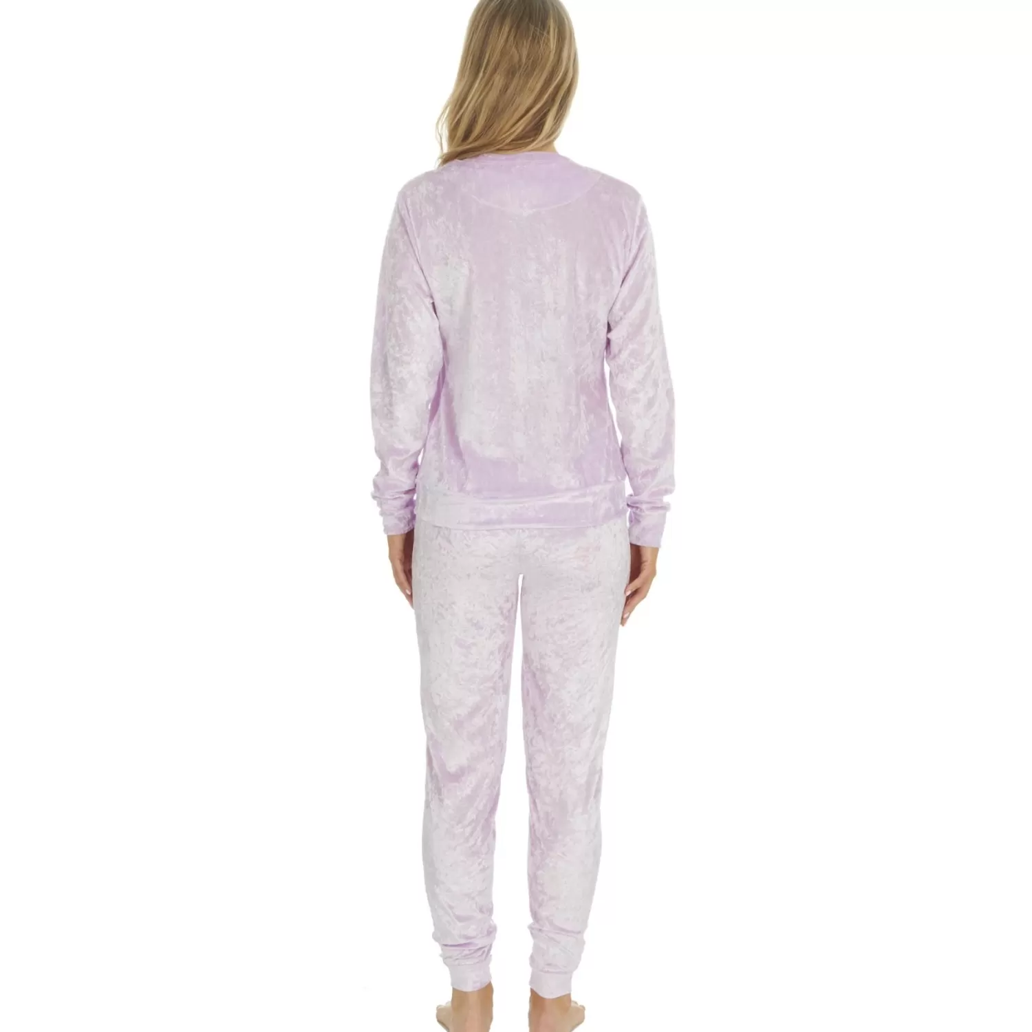 Forever Dreaming Loungewear | Crushed Velvet Lounge Set - Lilac