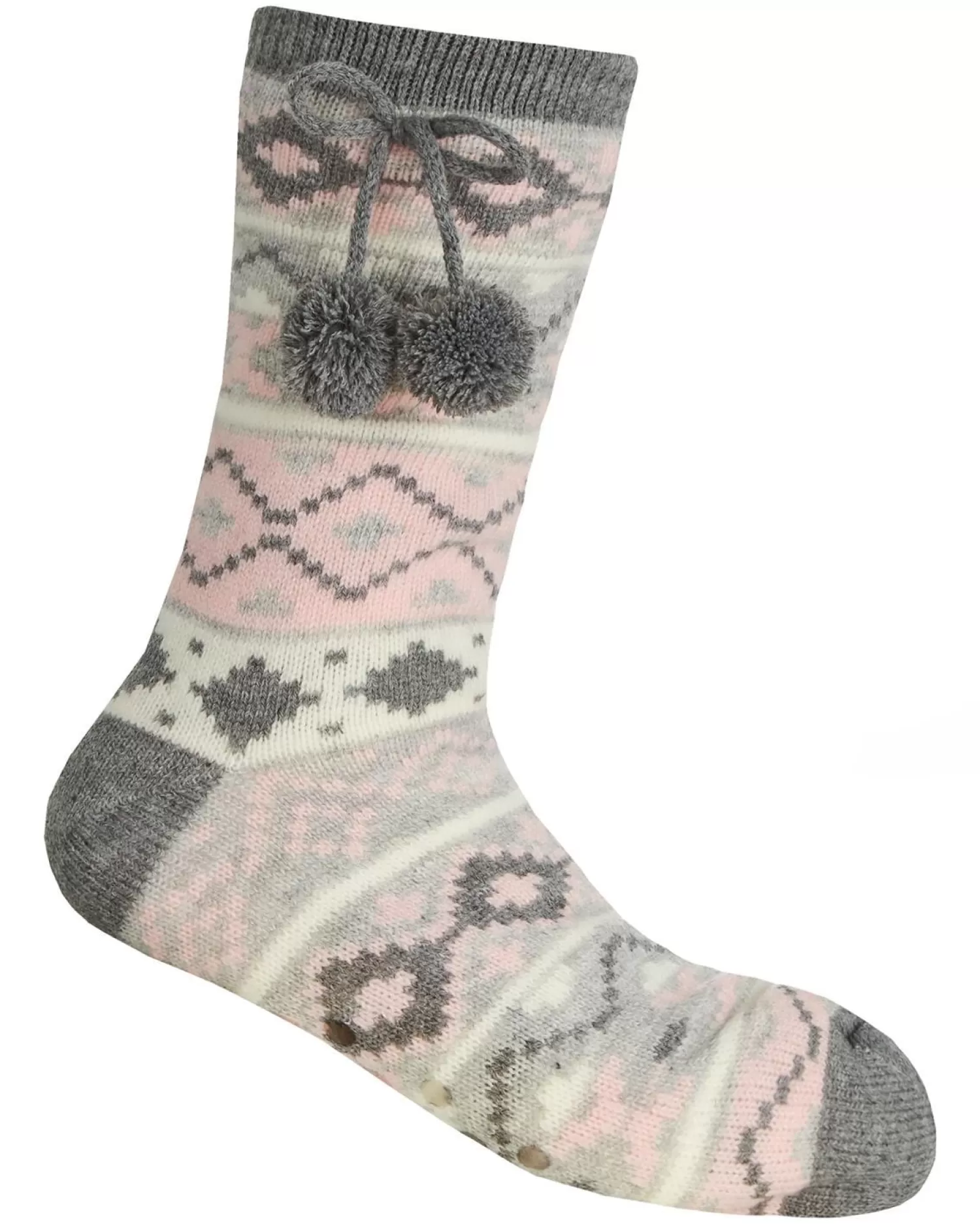 Forever Dreaming Socks | Fairisle Slipper Socks - Grey