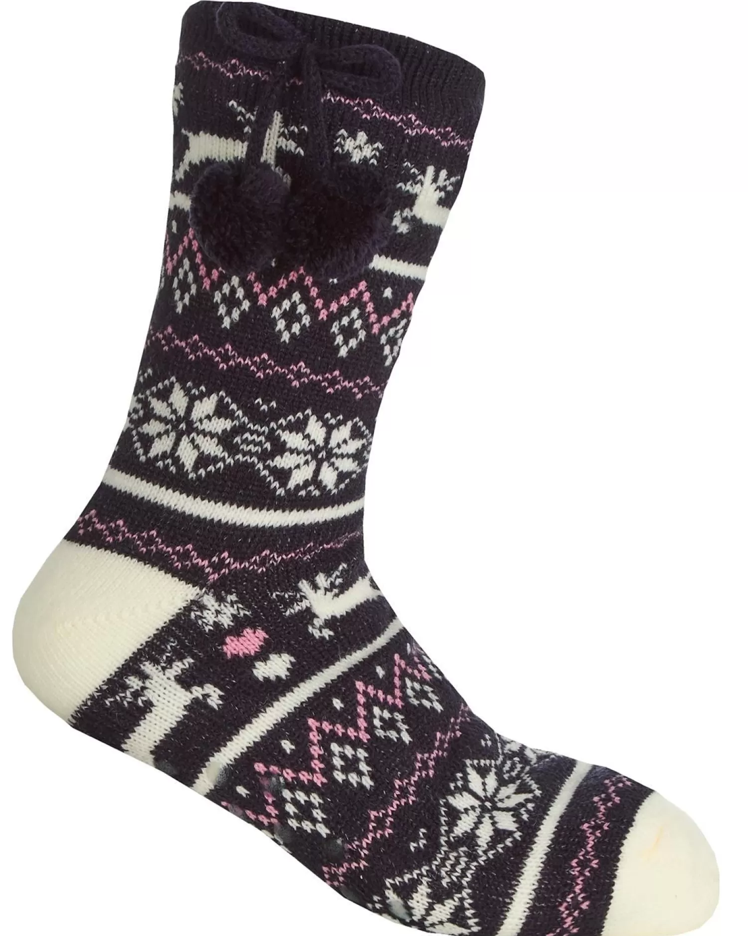 Forever Dreaming Socks | Fairisle Slipper Socks - Navy