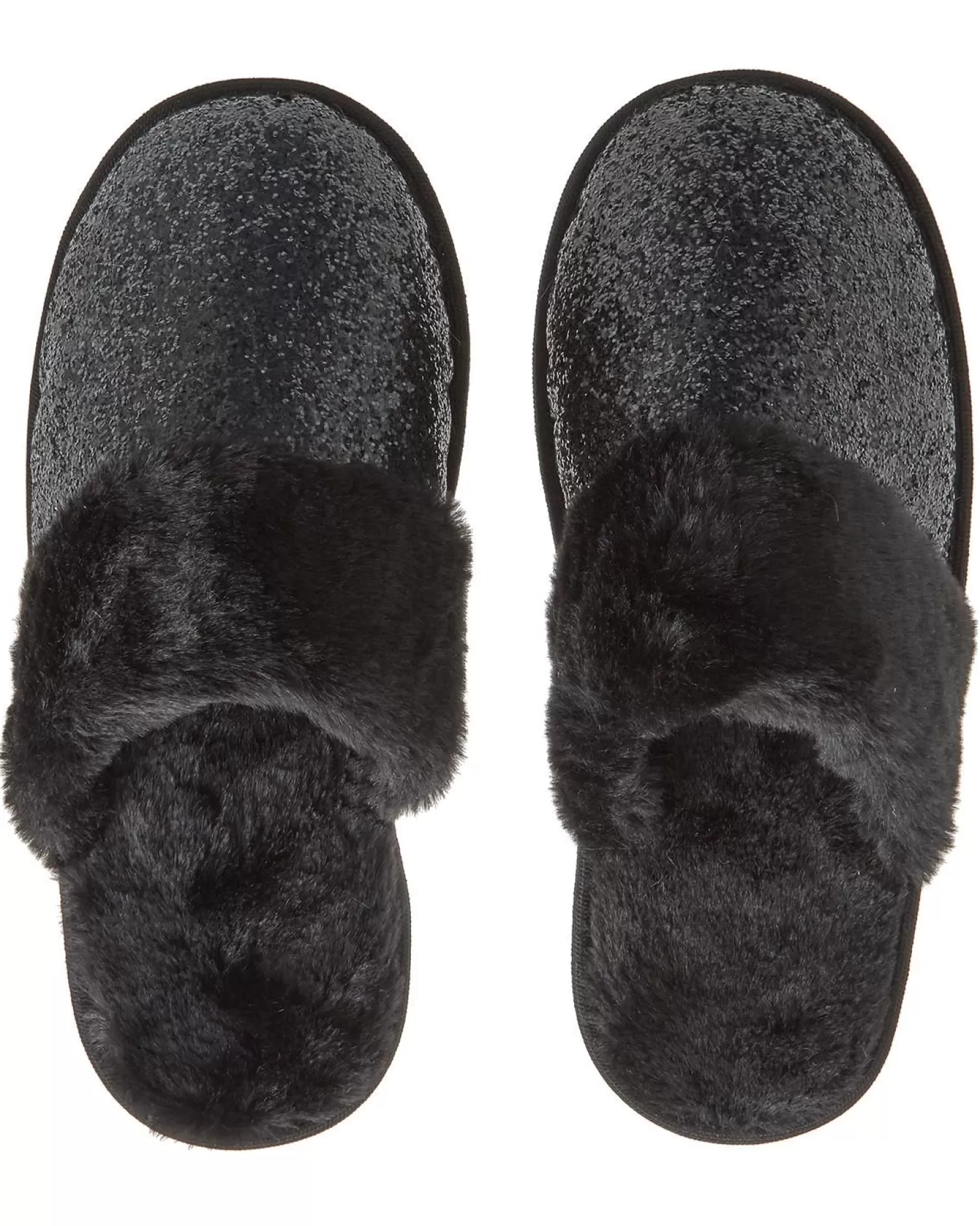 Forever Dreaming Slippers | Glitter Slippers - Black