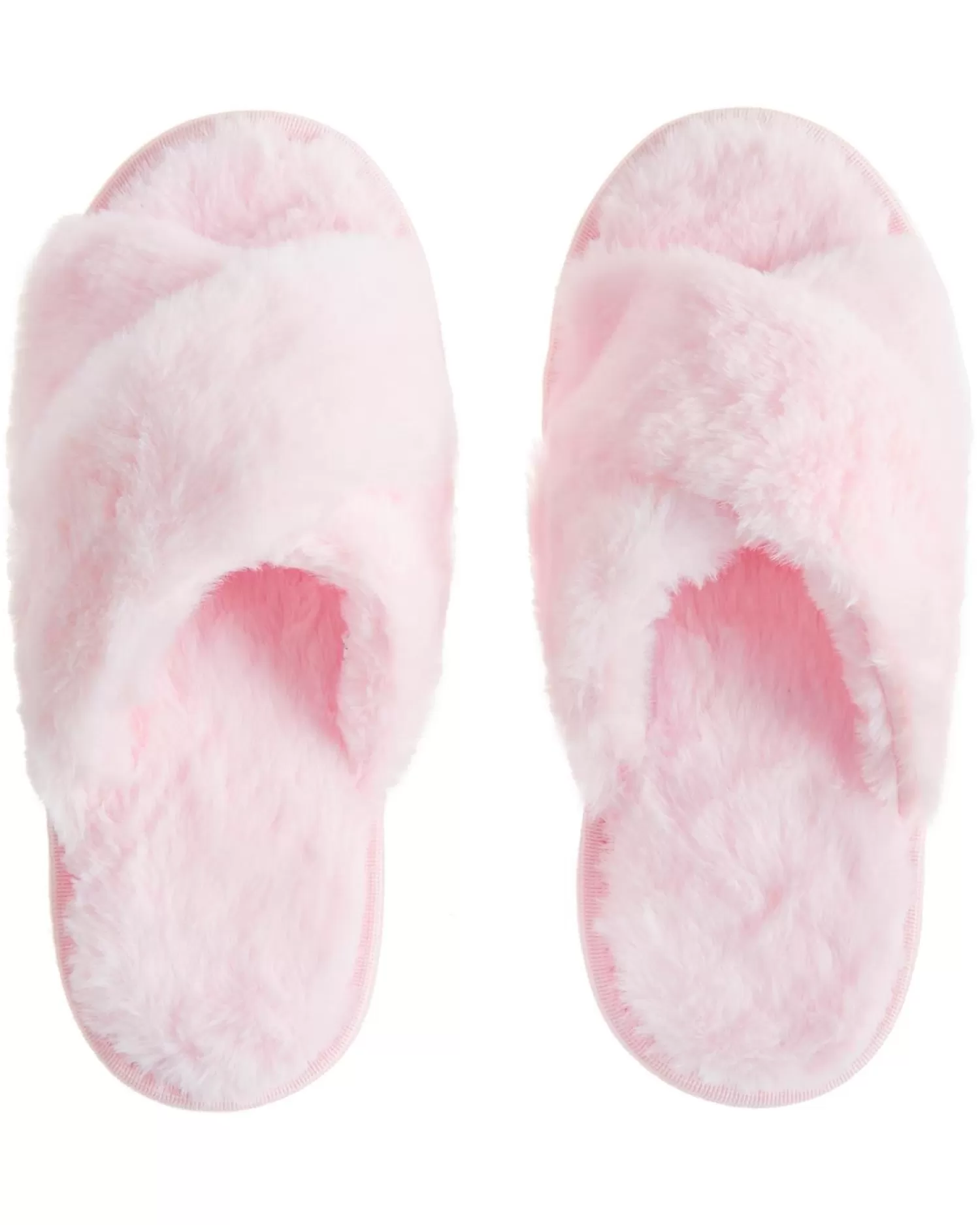 Forever Dreaming Slippers | Plush Cross Slippers - Pink