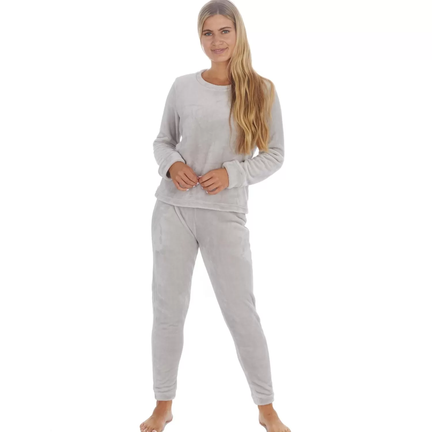 Forever Dreaming Pyjamas | Shimmer Fleece Pyjamas - Grey