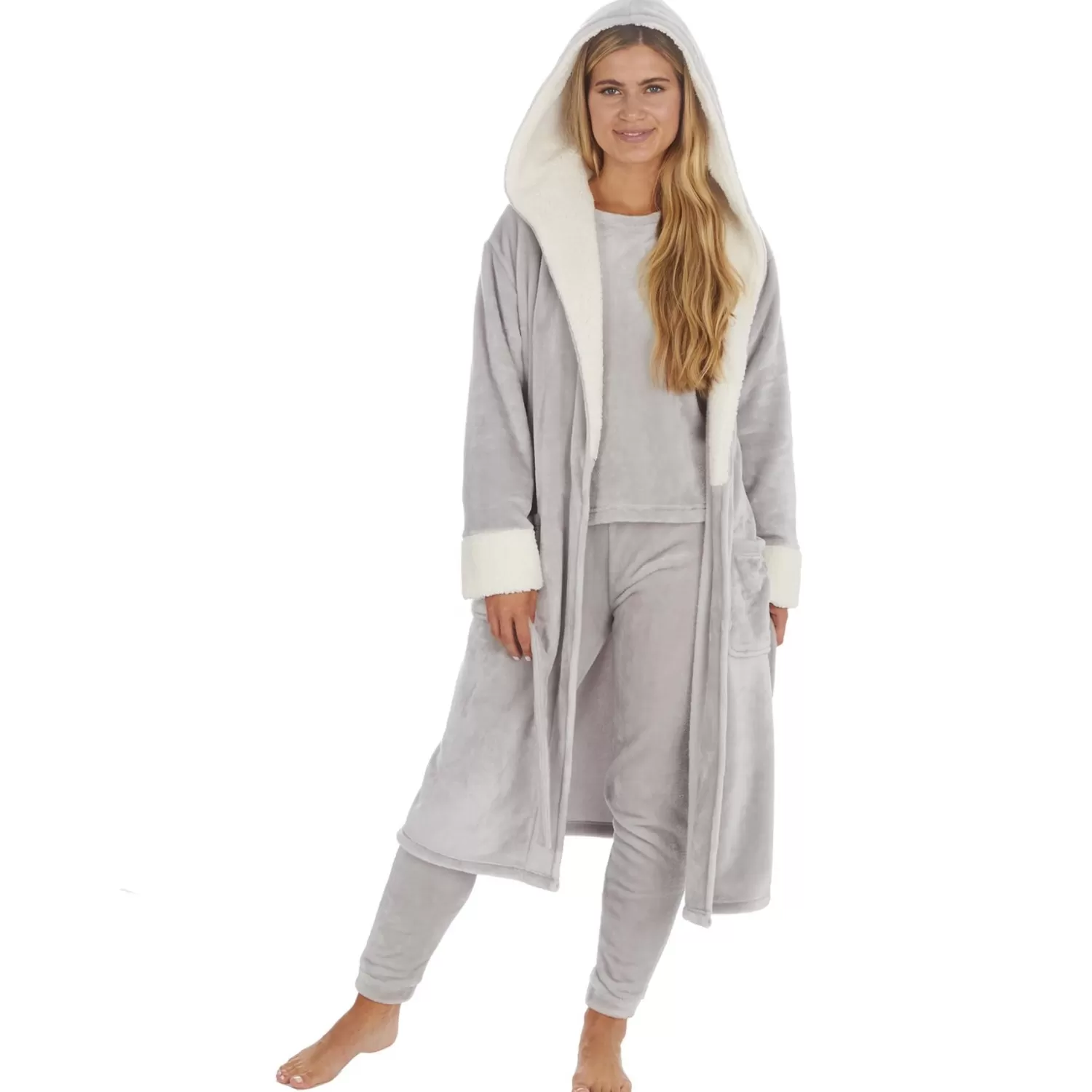 Forever Dreaming Pyjamas | Shimmer Fleece Pyjamas - Grey