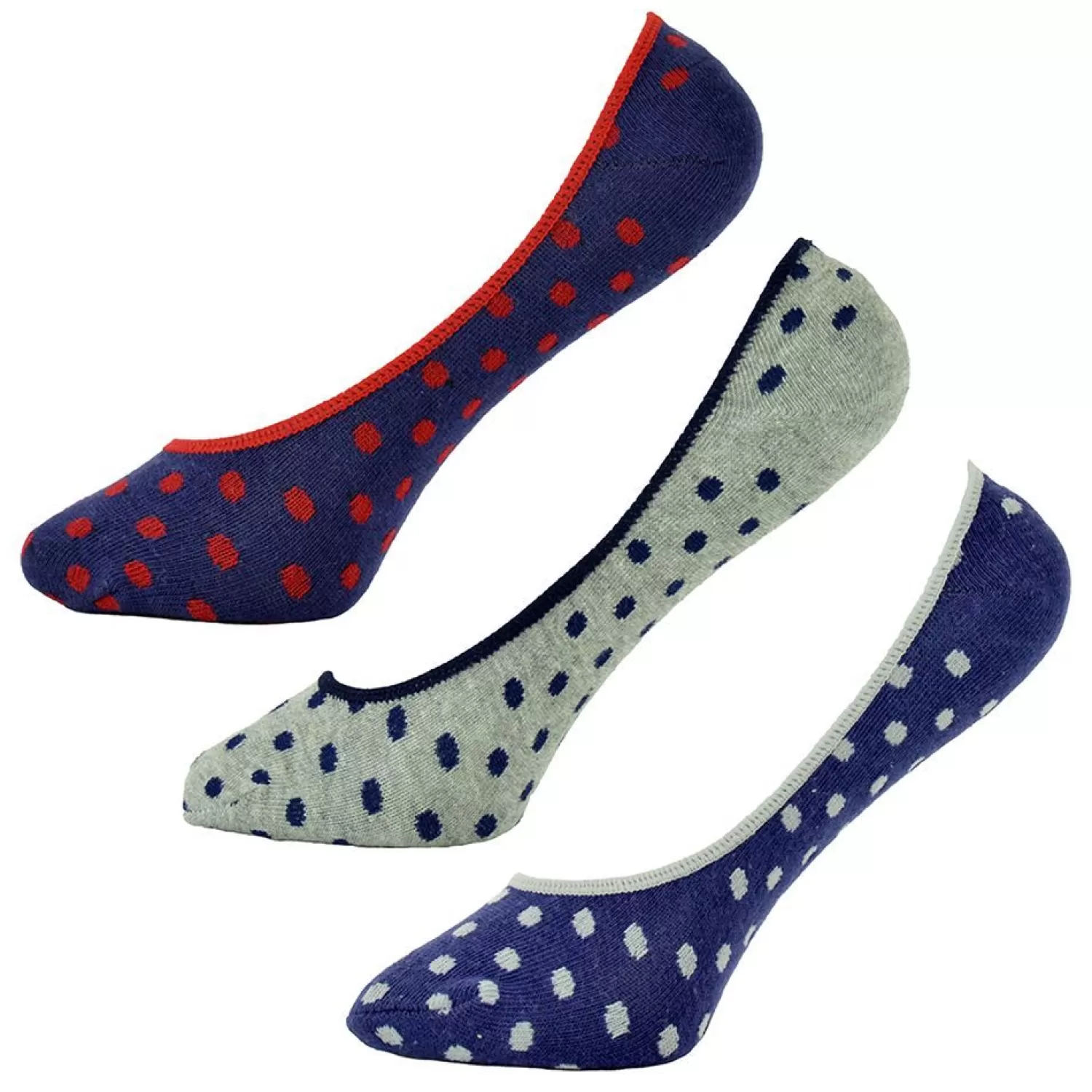 Foxbury Socks | 6 Pairs Womens Spot & Heart Liner Socks