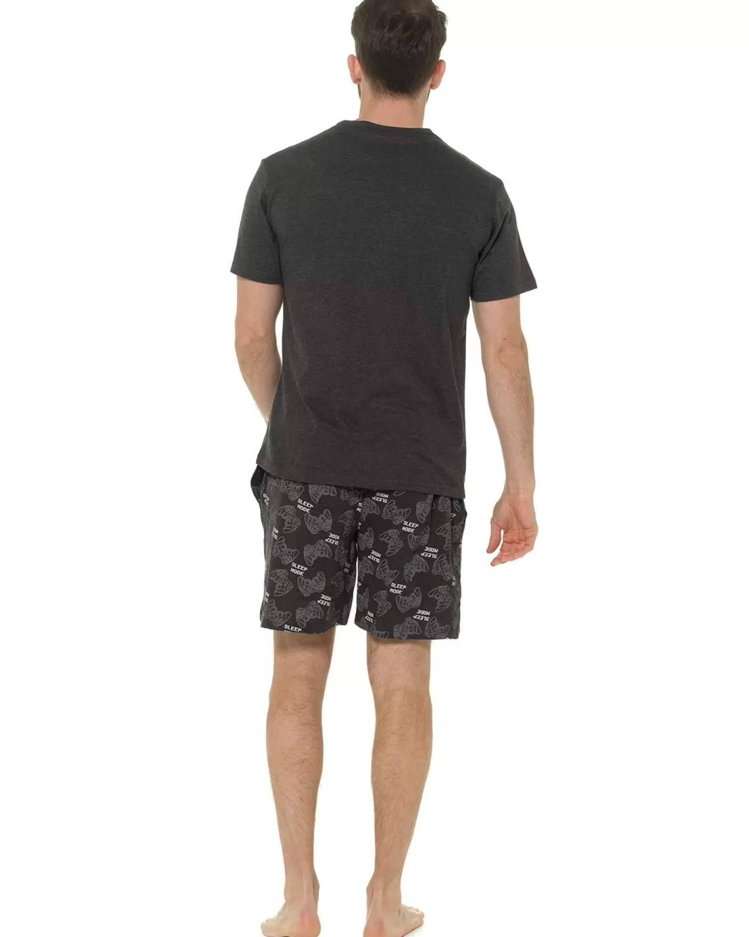 Men Foxbury Charcoal Jersey Gaming Short Pyjamas