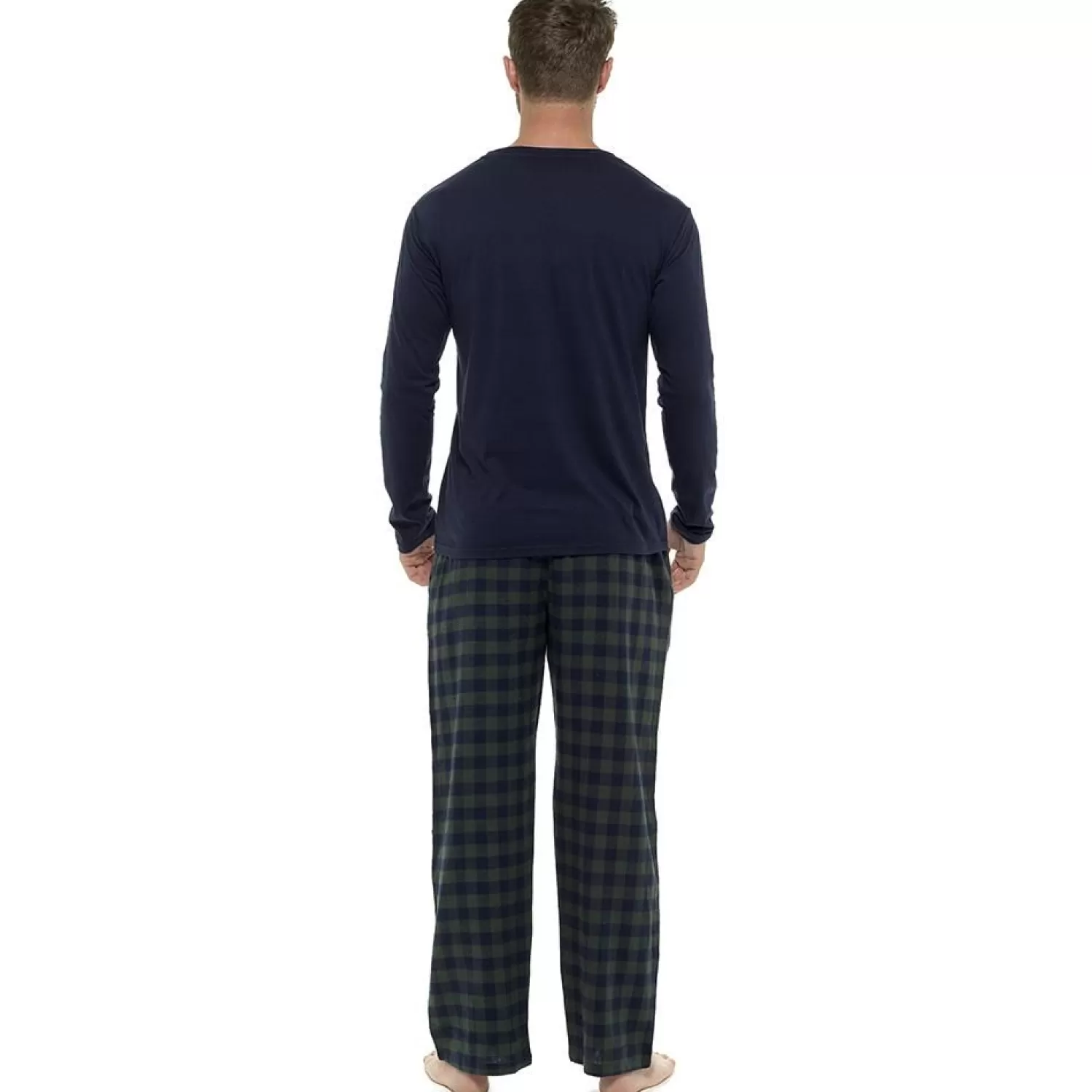 Men Foxbury Long Sleeve Check Pyjamas - Navy