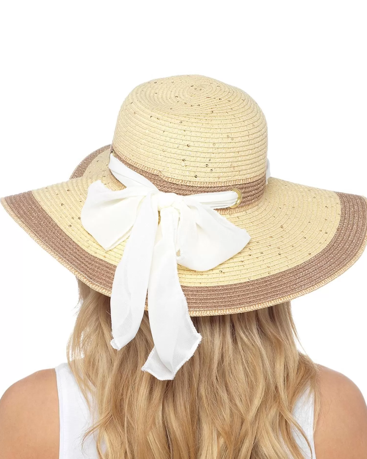 Foxbury Hats | Natural Ribbon Bow Floppy Summer Hat