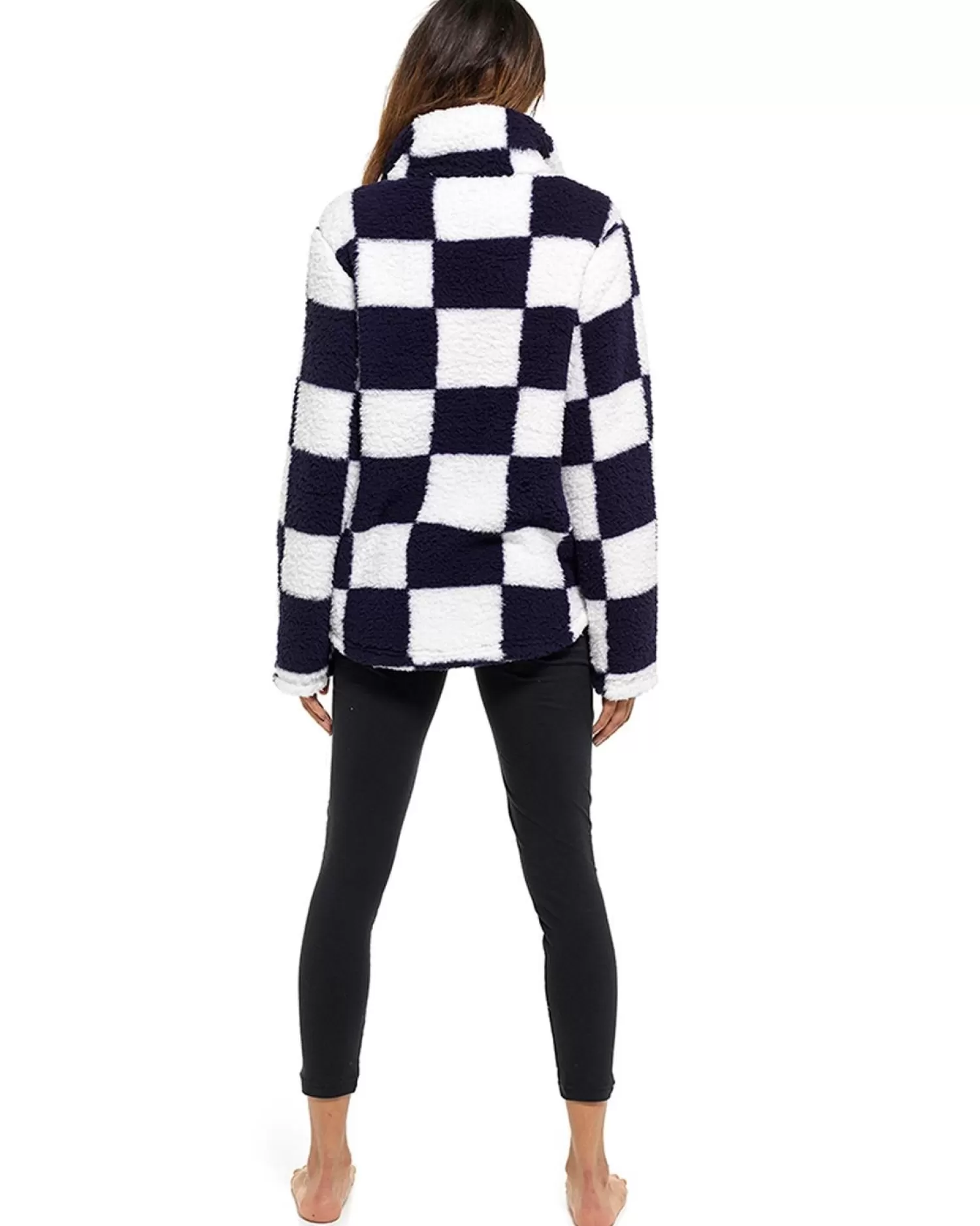 Foxbury Loungewear | Sherpa Fleece Lounge Jumper - Navy
