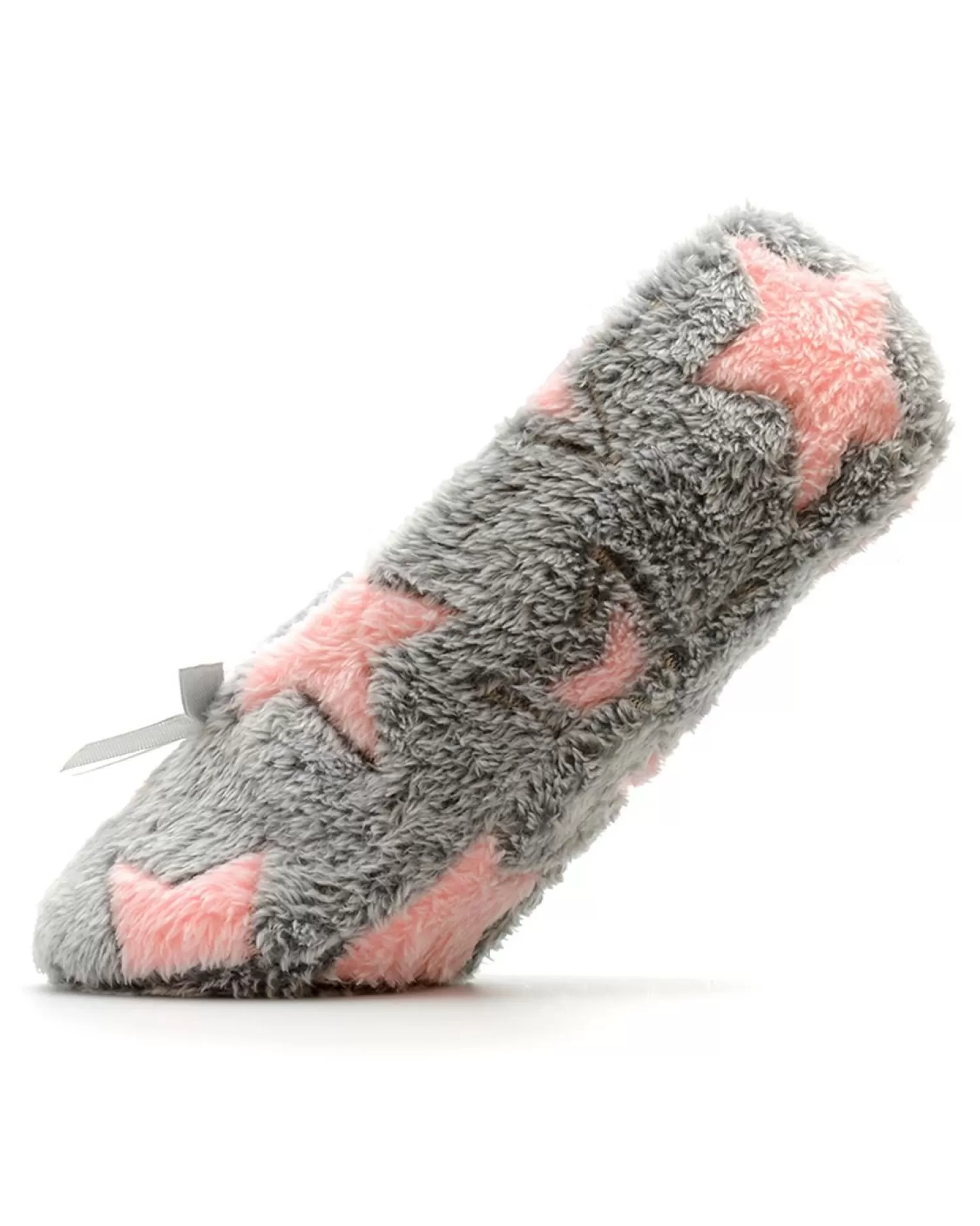 Foxbury Slippers | Star Sherpa Lined Slippers - Grey/Pink