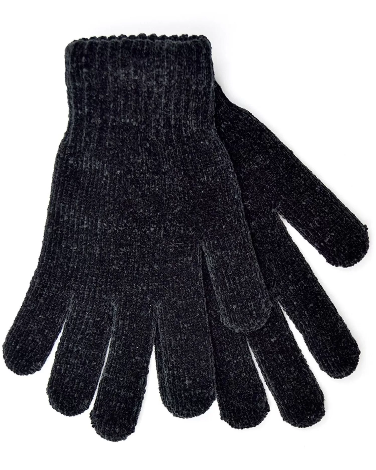 Foxbury Gloves | Thermal Lined Chenille Gloves - Black