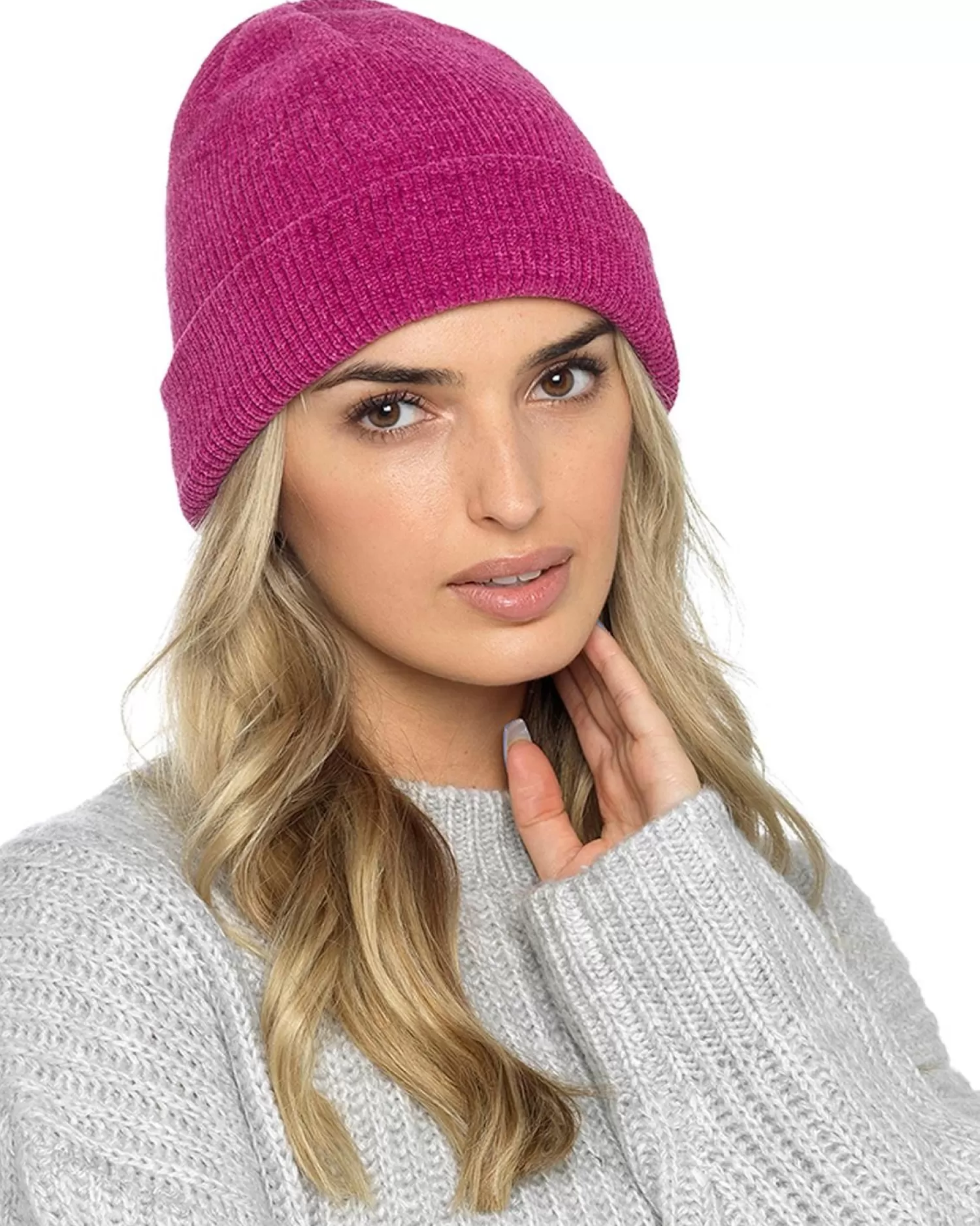 Foxbury Hats | Thermal Lined Chenille Hat - Berry