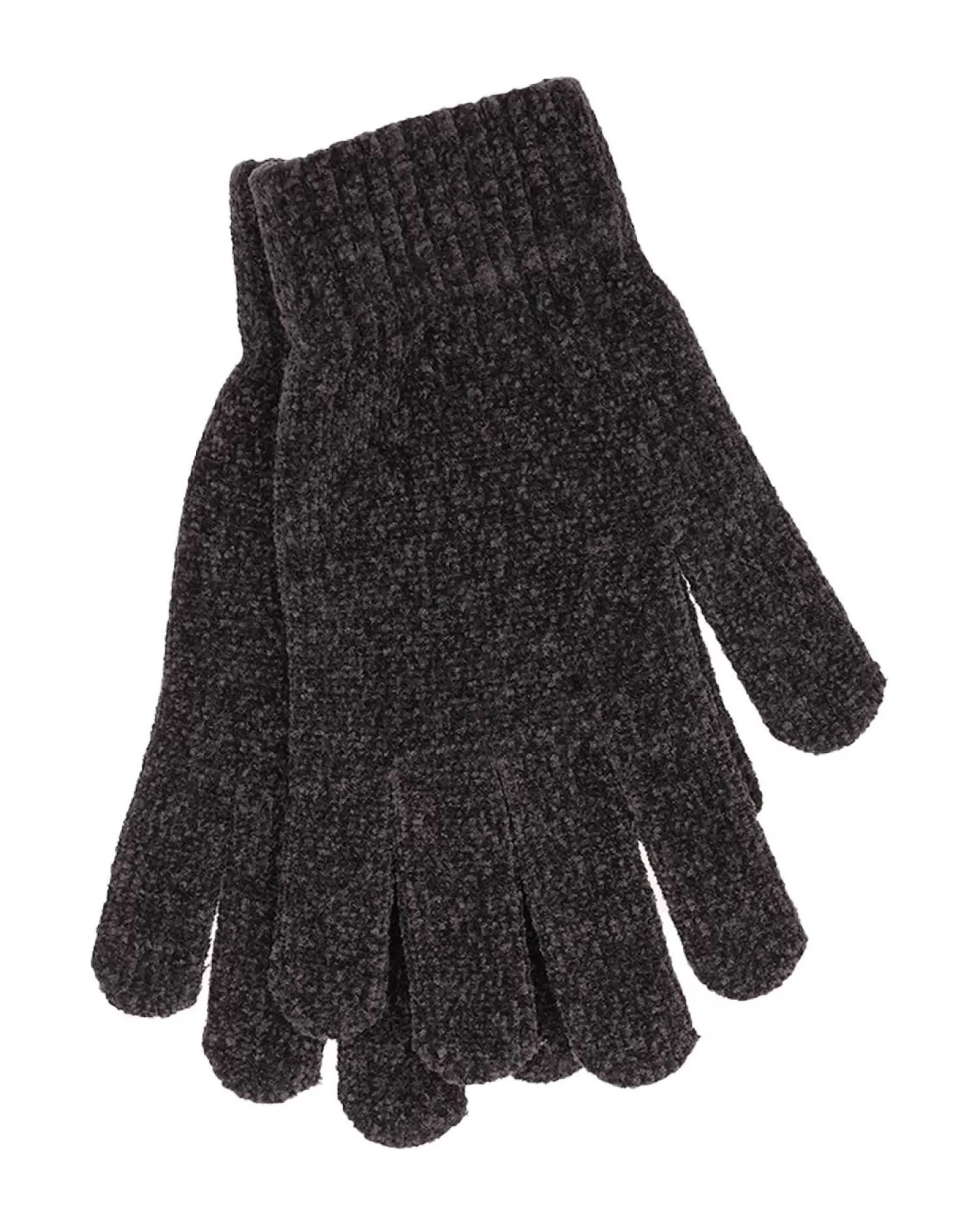 Foxbury Gloves | Womens Thermal Chenille Magic Gloves - Black