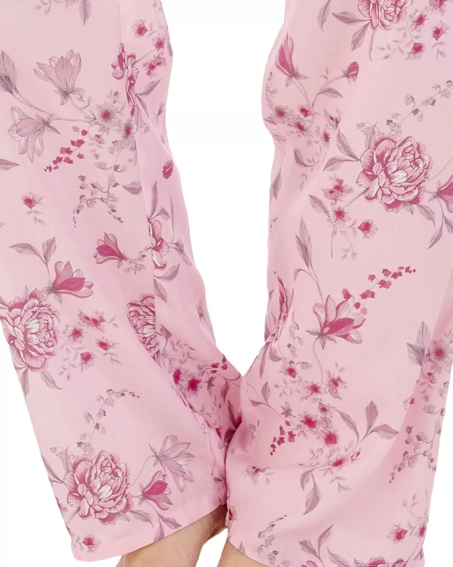 Slenderella Pyjamas | Gaspe By Short Sleeve Floral Tailored Pyjamas - Pink
