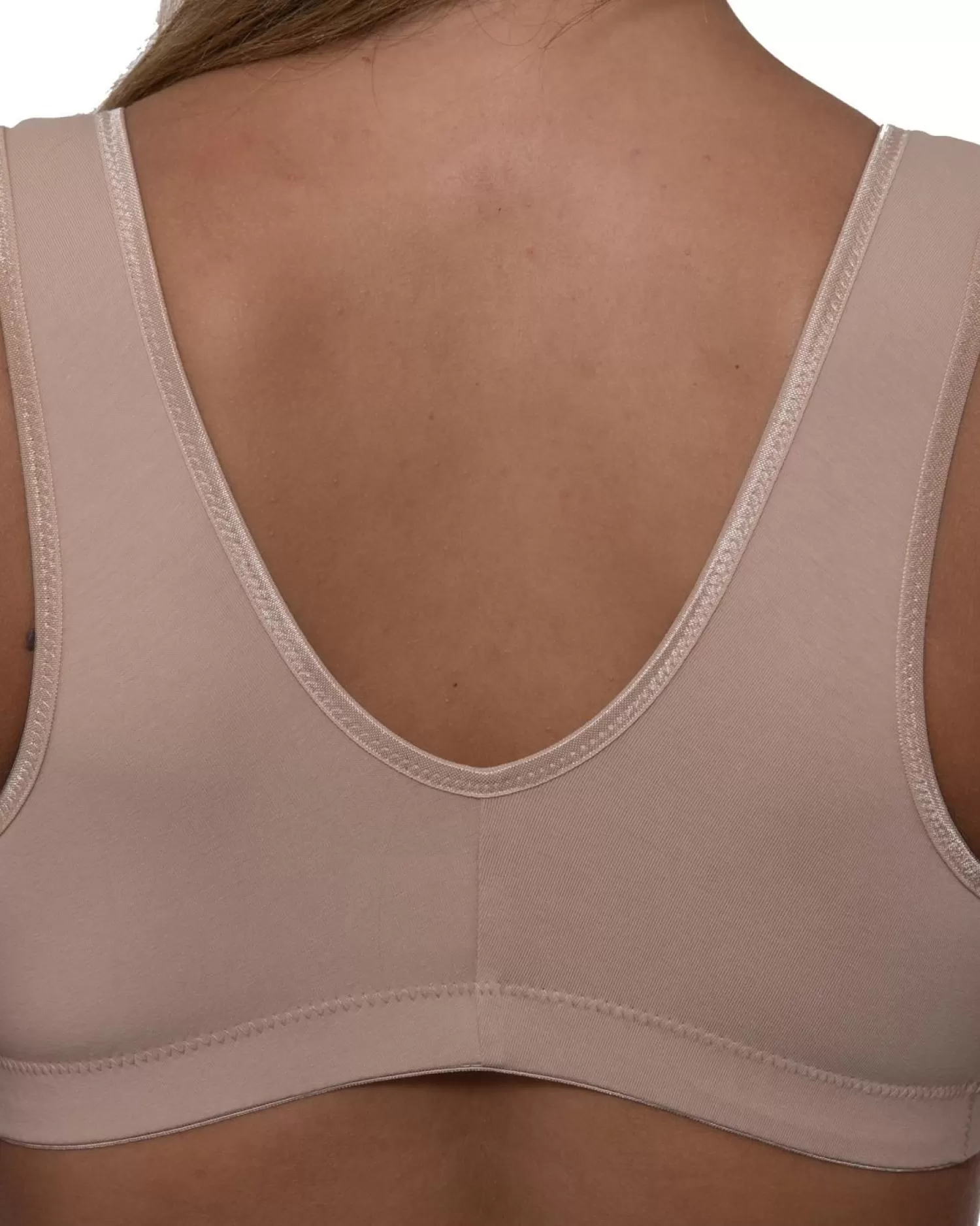 * Bras | Gemm Cotton Front Fastening Wireless Bra - Nude