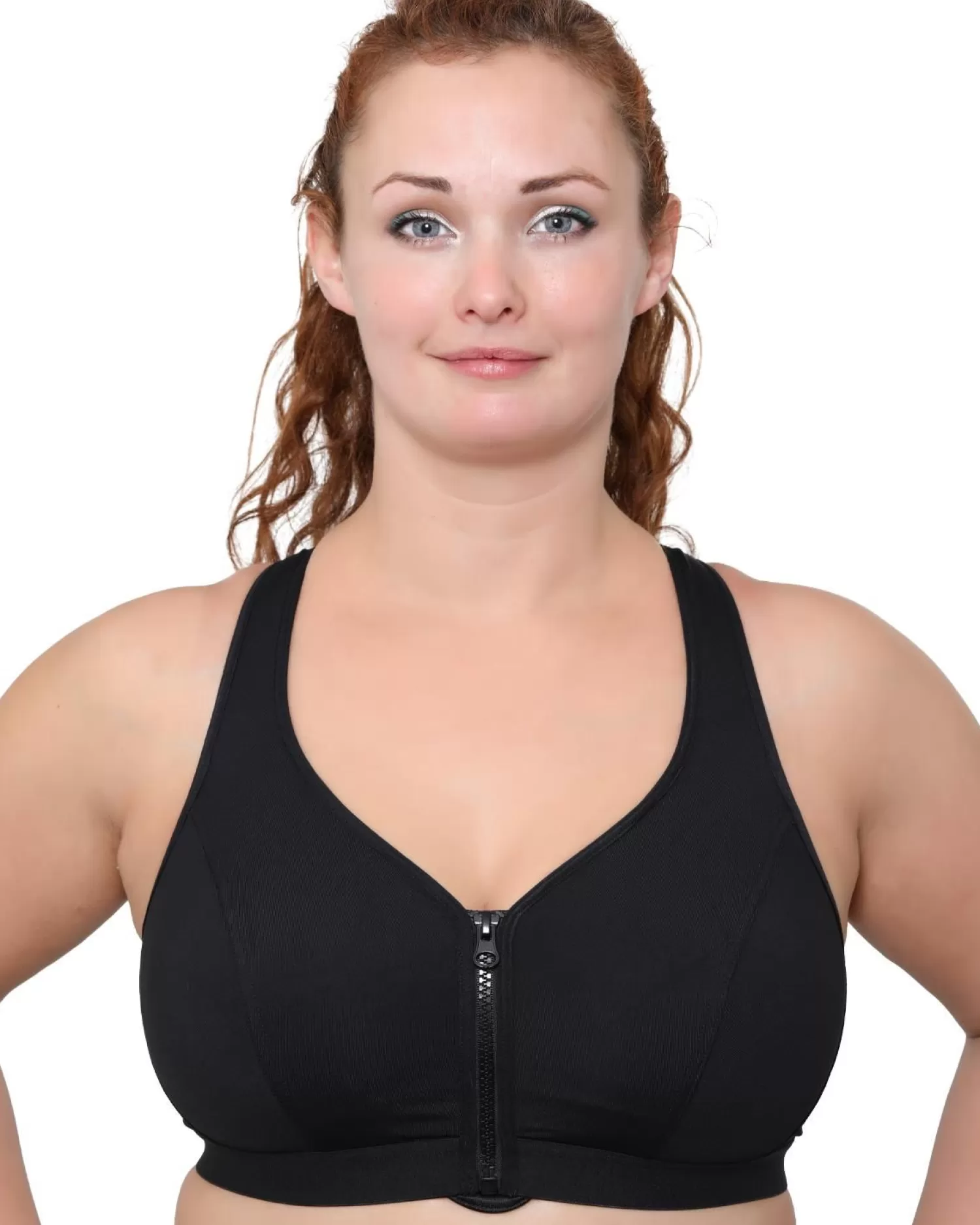 Gemm Bras | Zip Front Fastening Sports Bra - Black