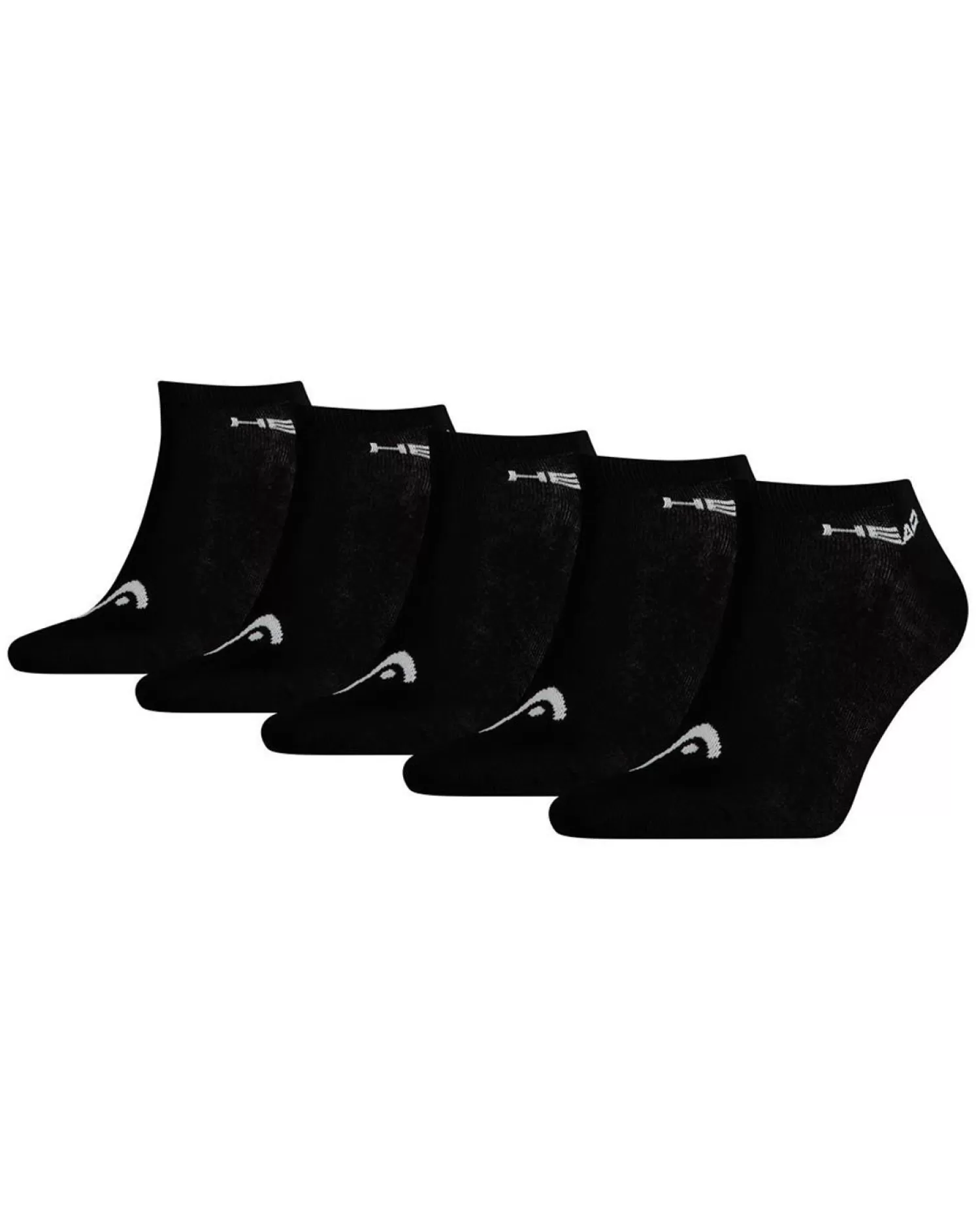 Men HEAD 5 Pack Sneaker Socks - Black