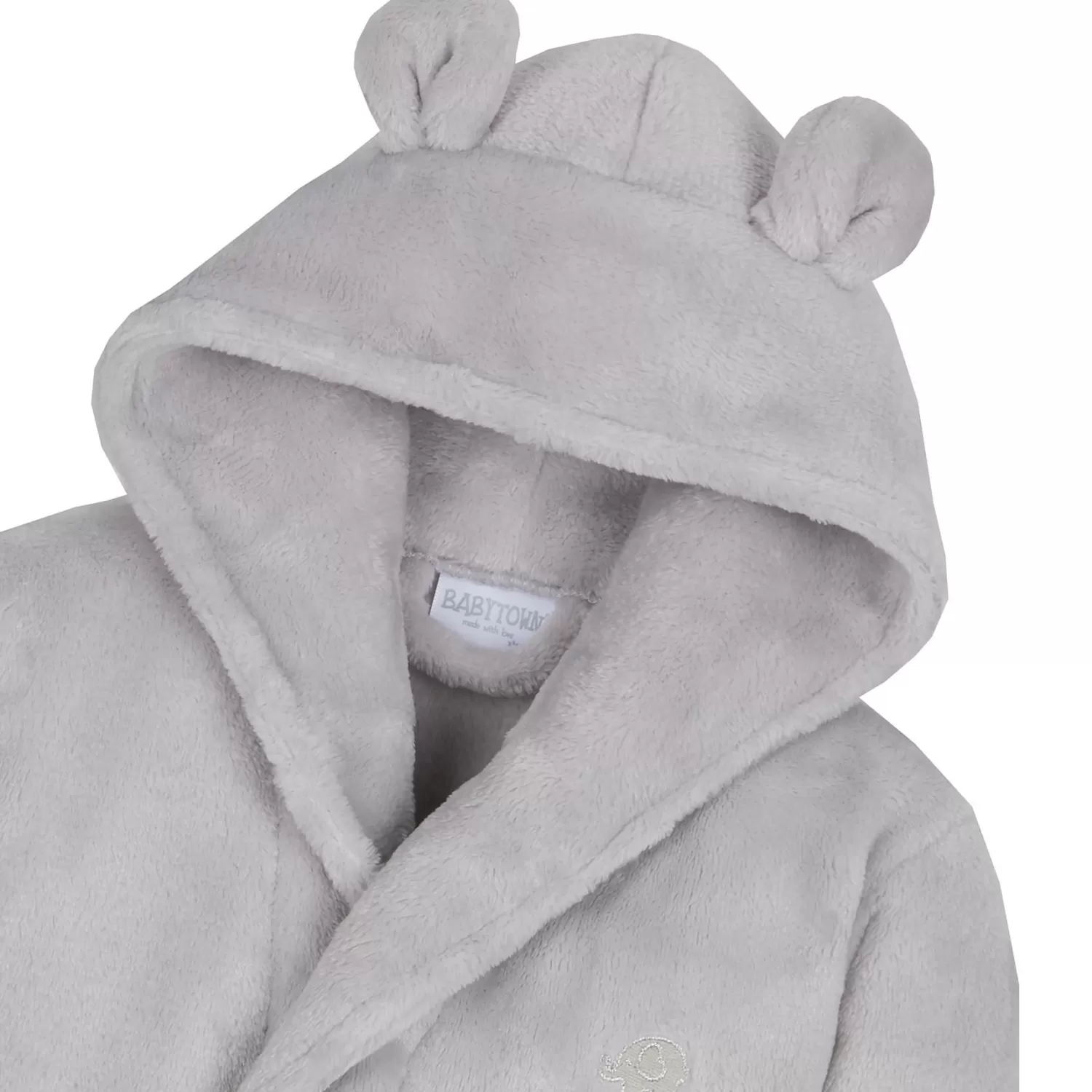 Kids Minikidz Infants Elephant Fleece Robe - Grey