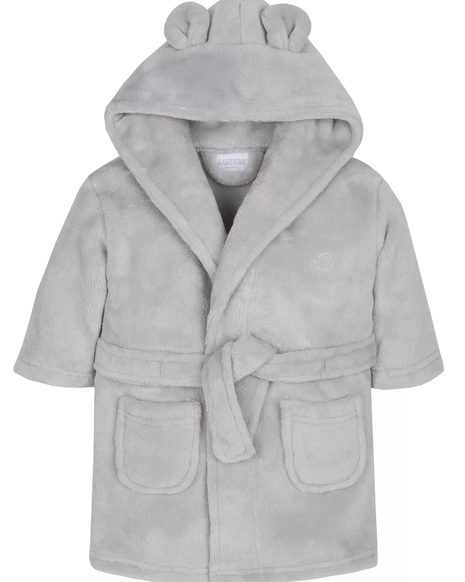 Kids Minikidz Infants Elephant Fleece Robe - Grey