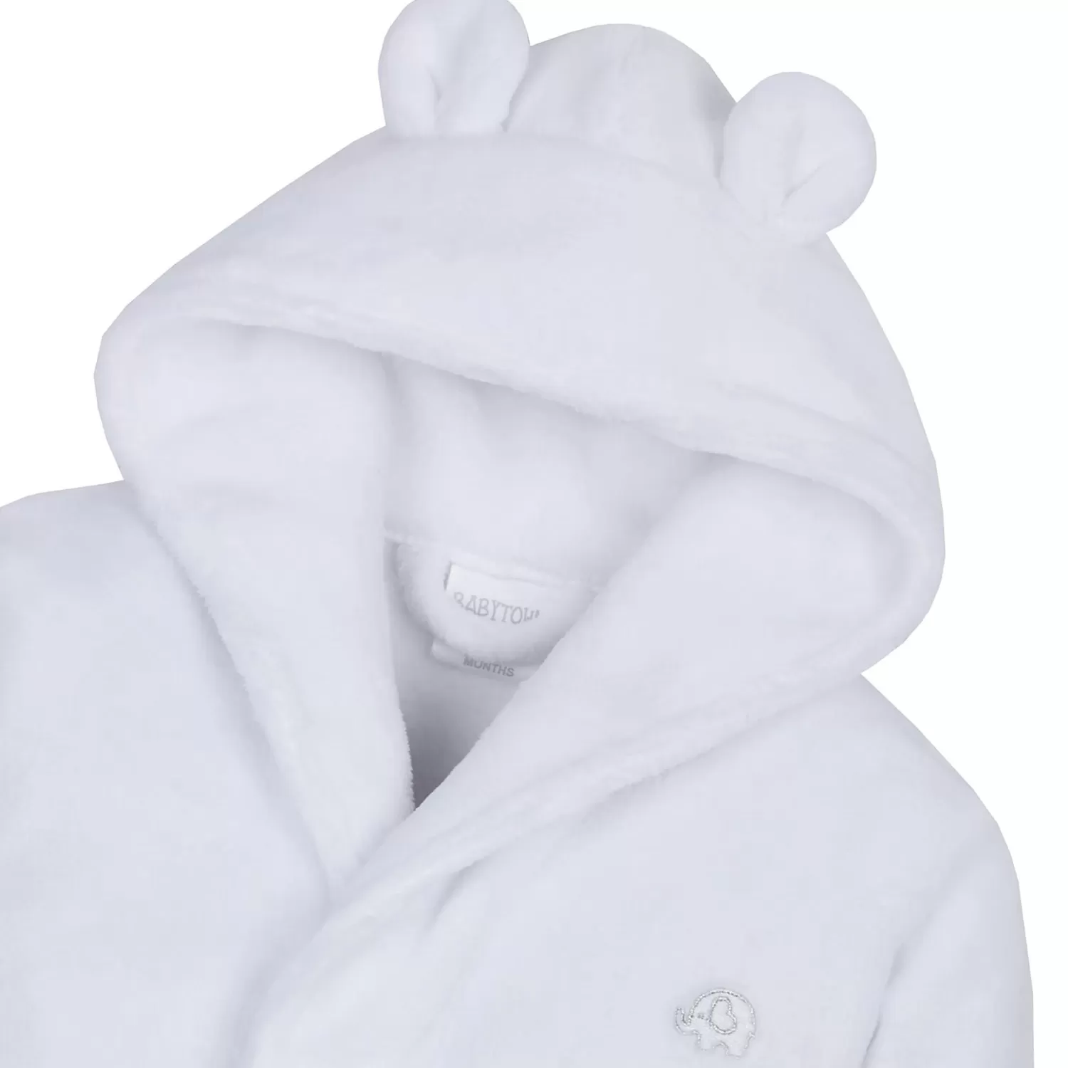 Kids Minikidz Infants Elephant Fleece Robe - White