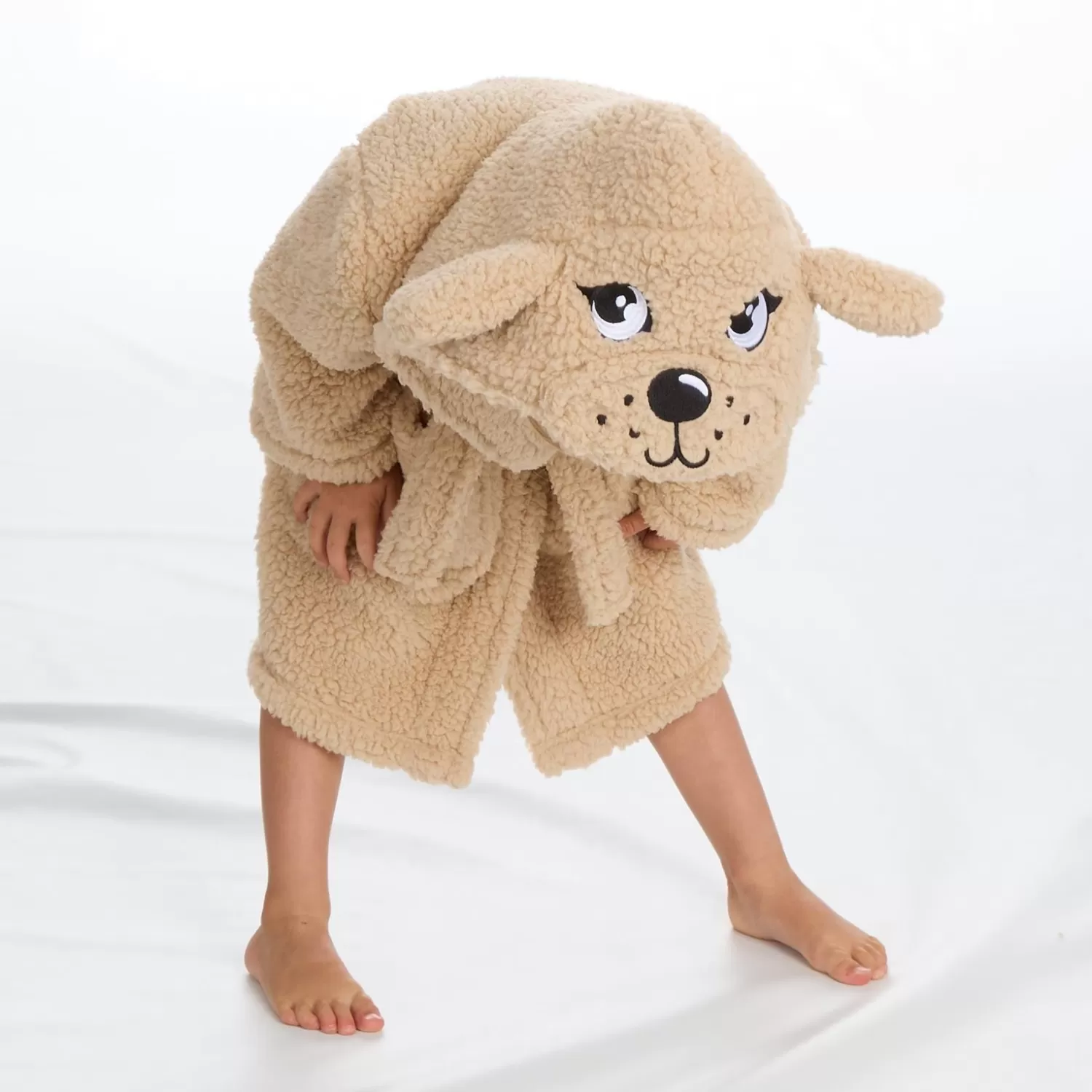 Kids Minikidz Infants Puppy Sherpa Fleece Dressing Gown