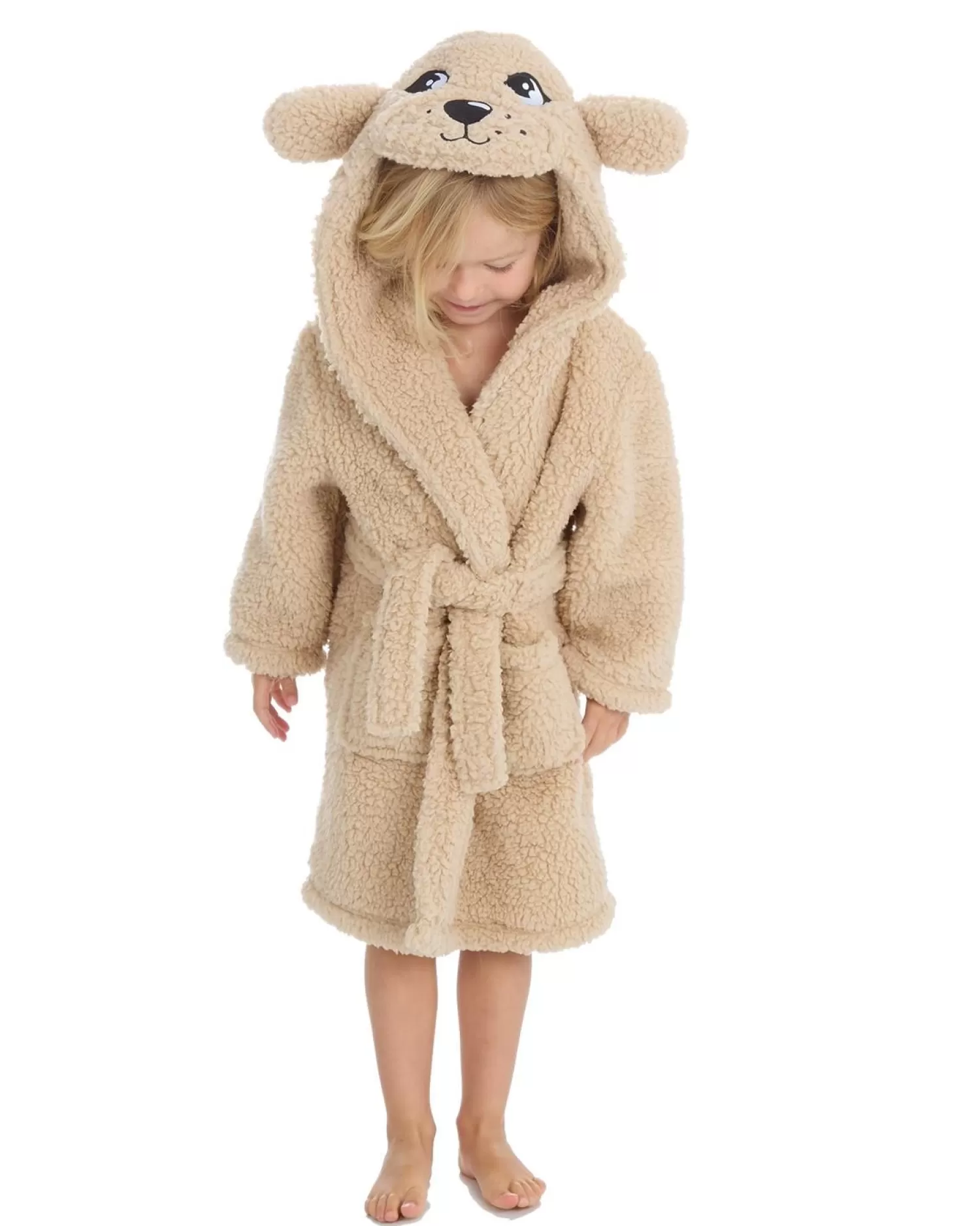 Kids Minikidz Infants Puppy Sherpa Fleece Dressing Gown