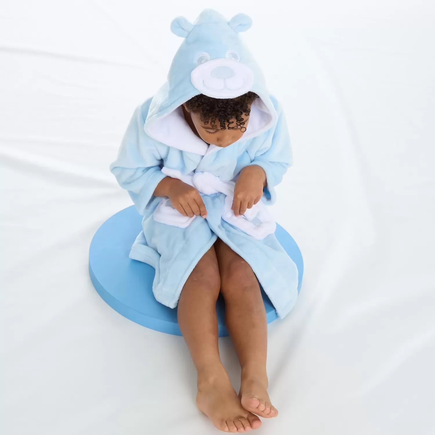 Kids Minikidz Infants Teddy Fleece Robe - Blue
