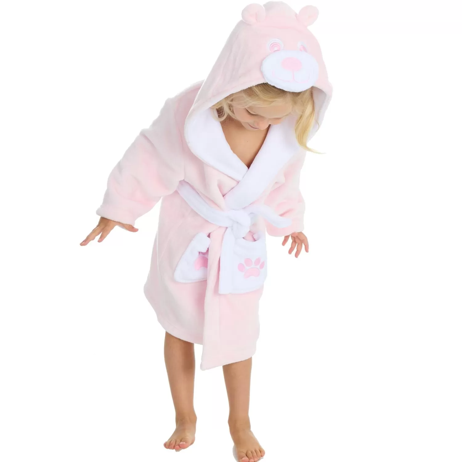 Kids Minikidz Infants Teddy Fleece Robe - Pink