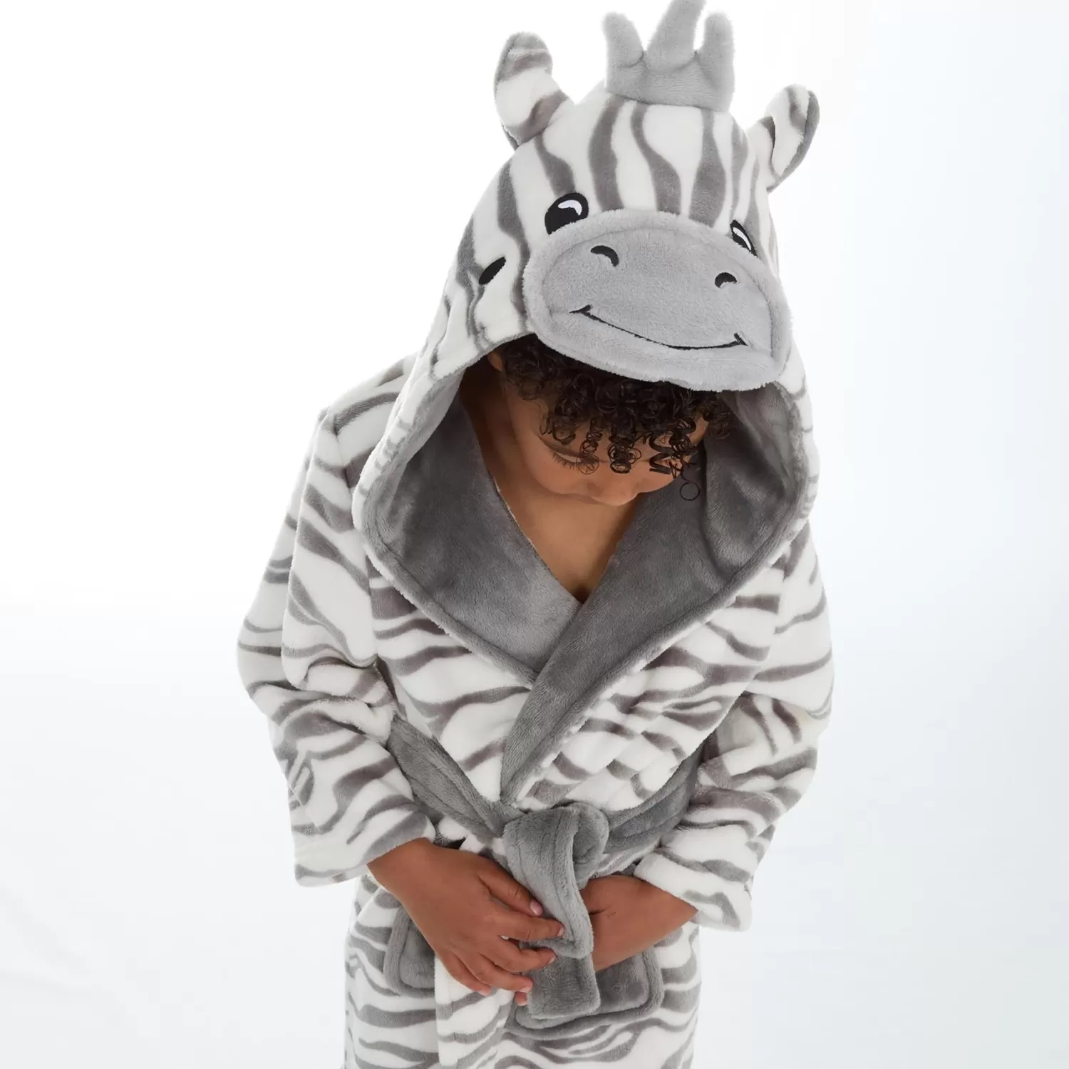 Kids Minikidz Infants Zebra Fleece Dressing Gown